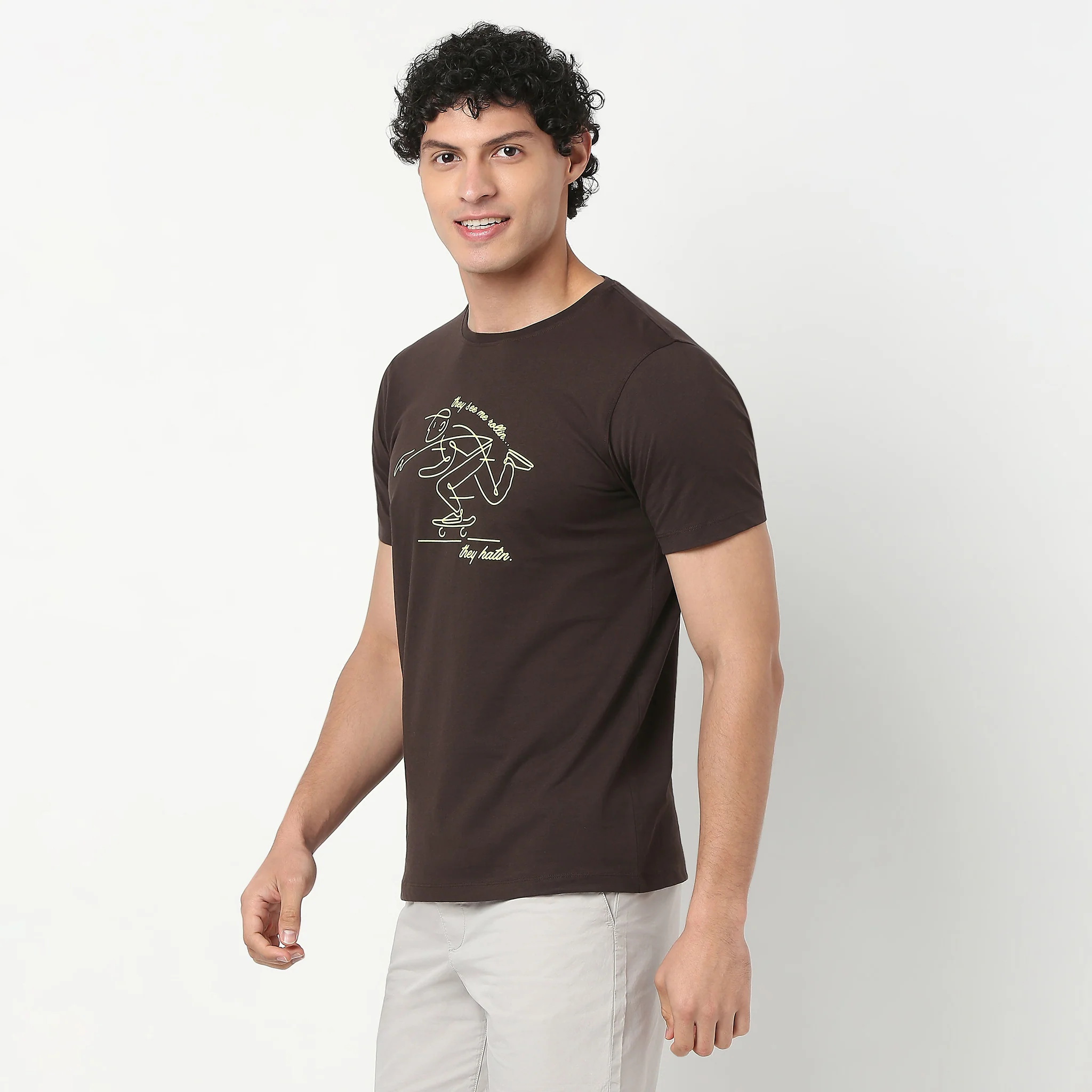 Crew Neck Graphic T-Shirt - Image 5