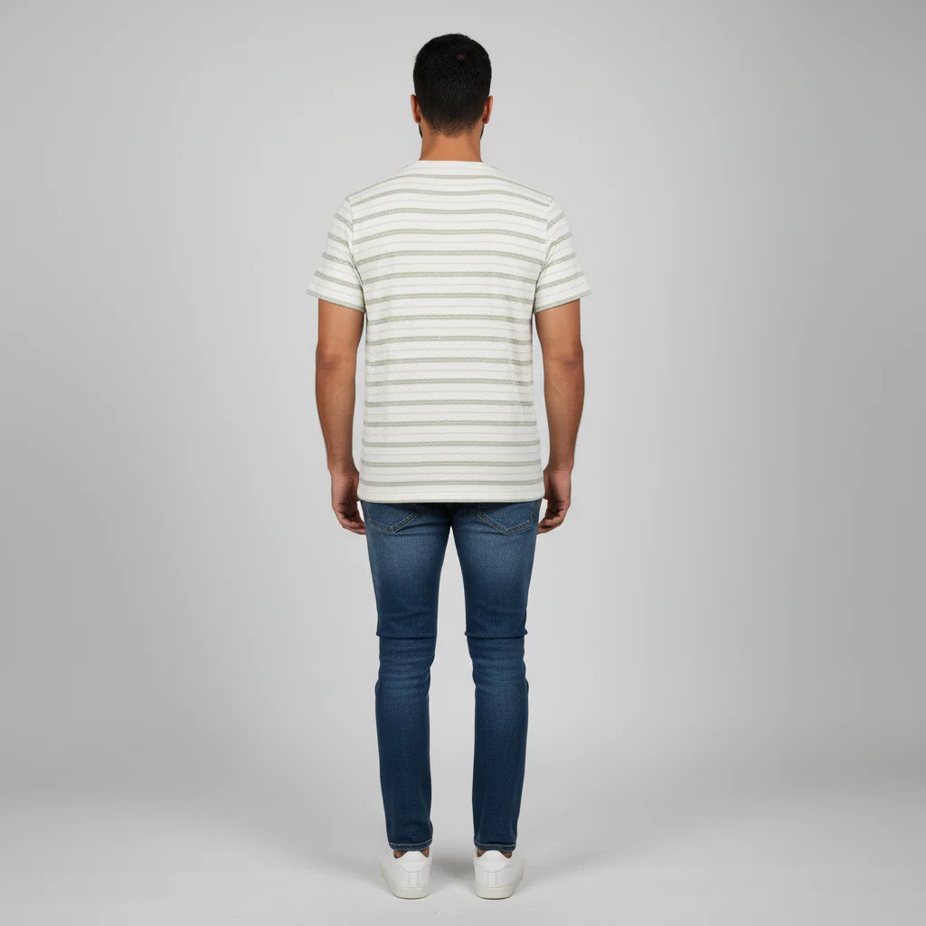 Crew Neck Striped T-Shirt - Image 3