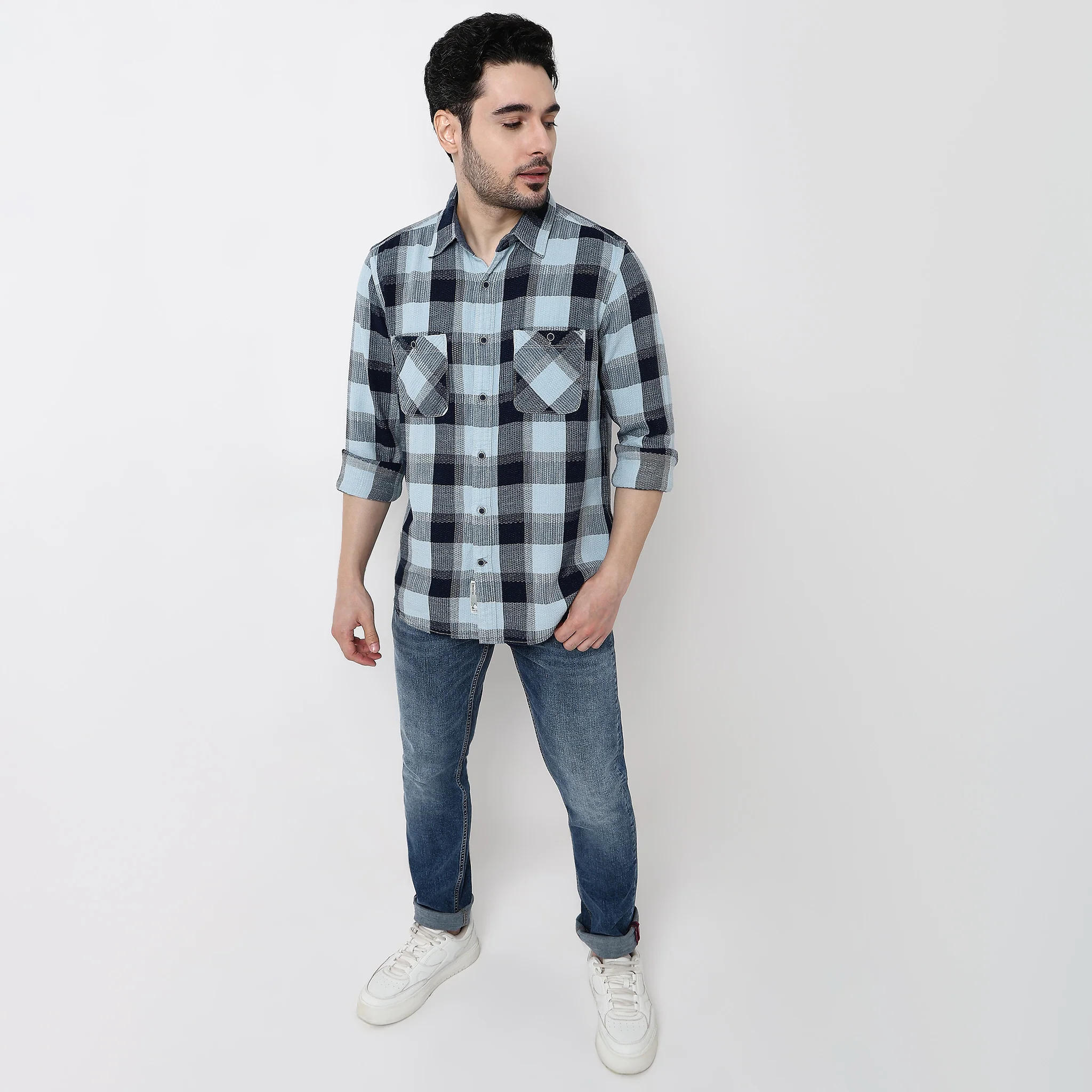 Cruiser Regular Indigo Checkered Shirt - Image 2