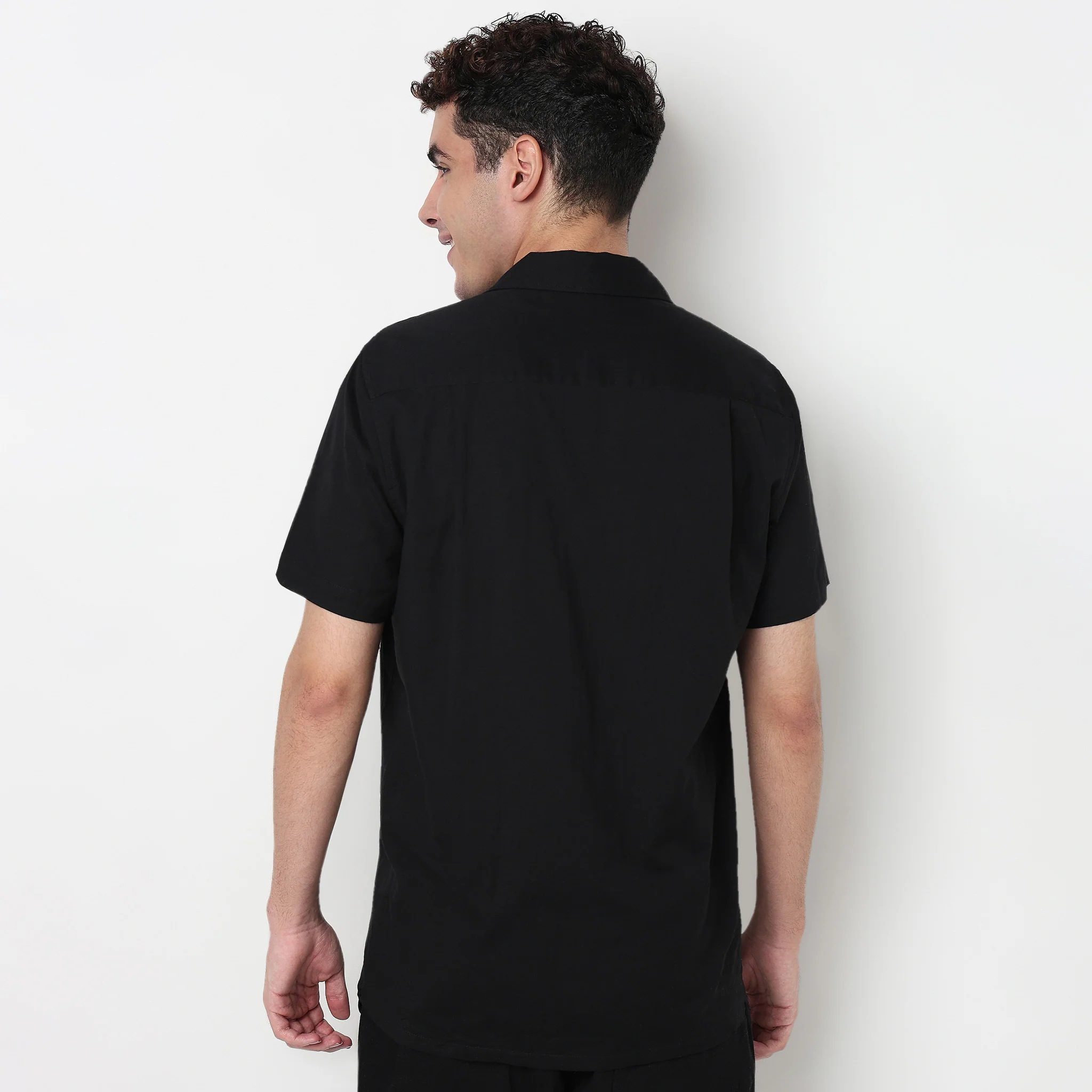 Cotton Cuban Embroidered Shirt - Image 3