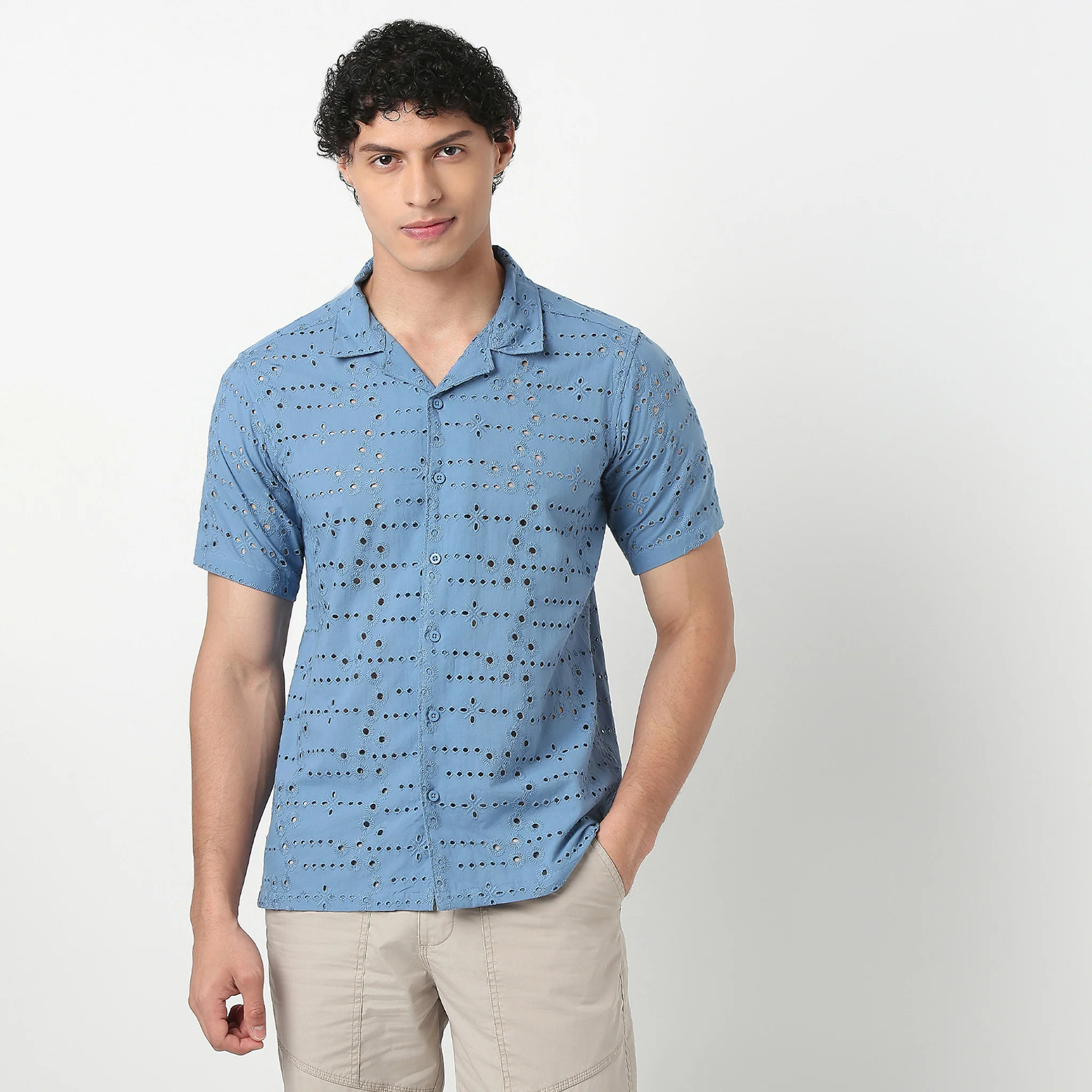 Cuban Schiffli Artistry Shirt - Image 2