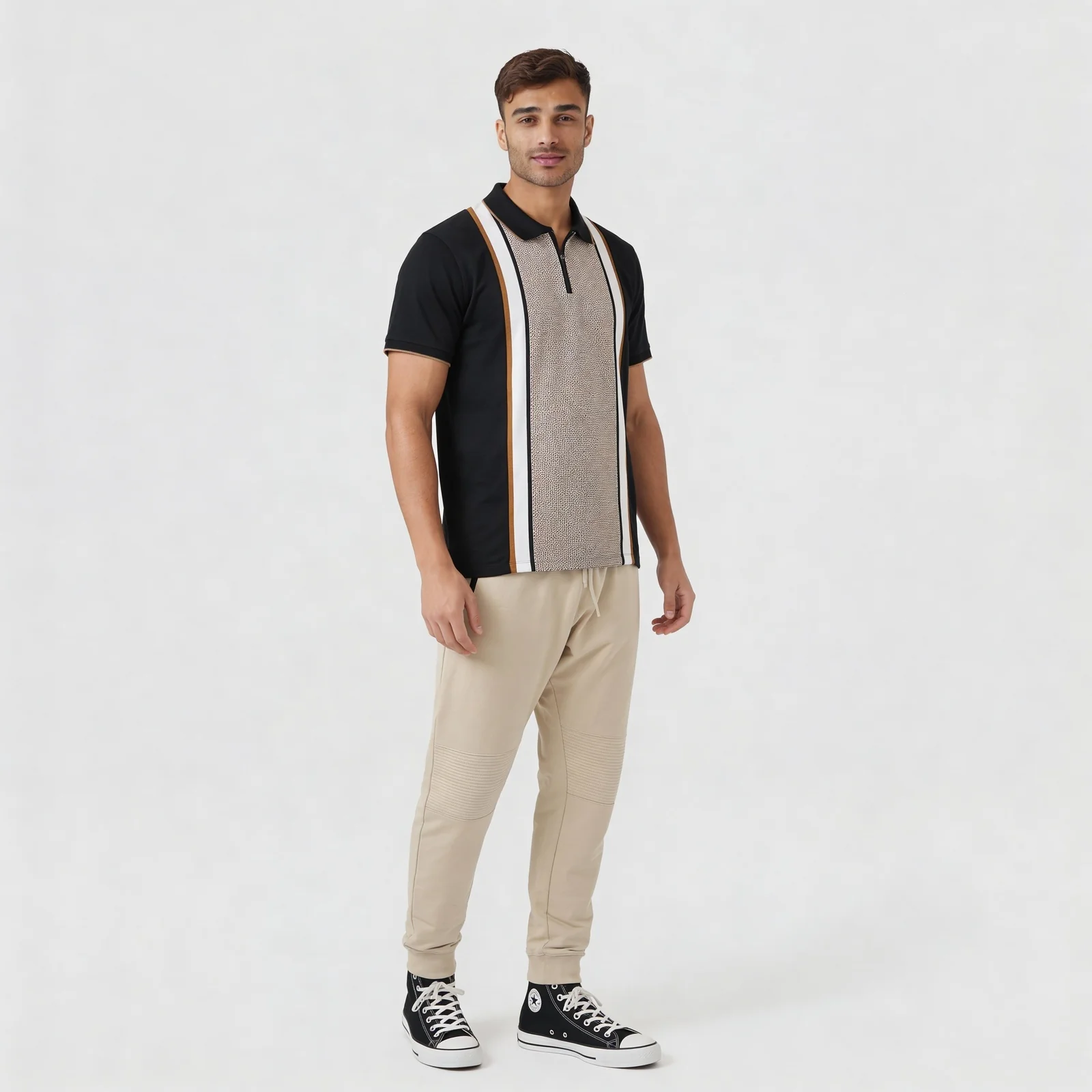 Cut And Sew University Polo T-Shirt