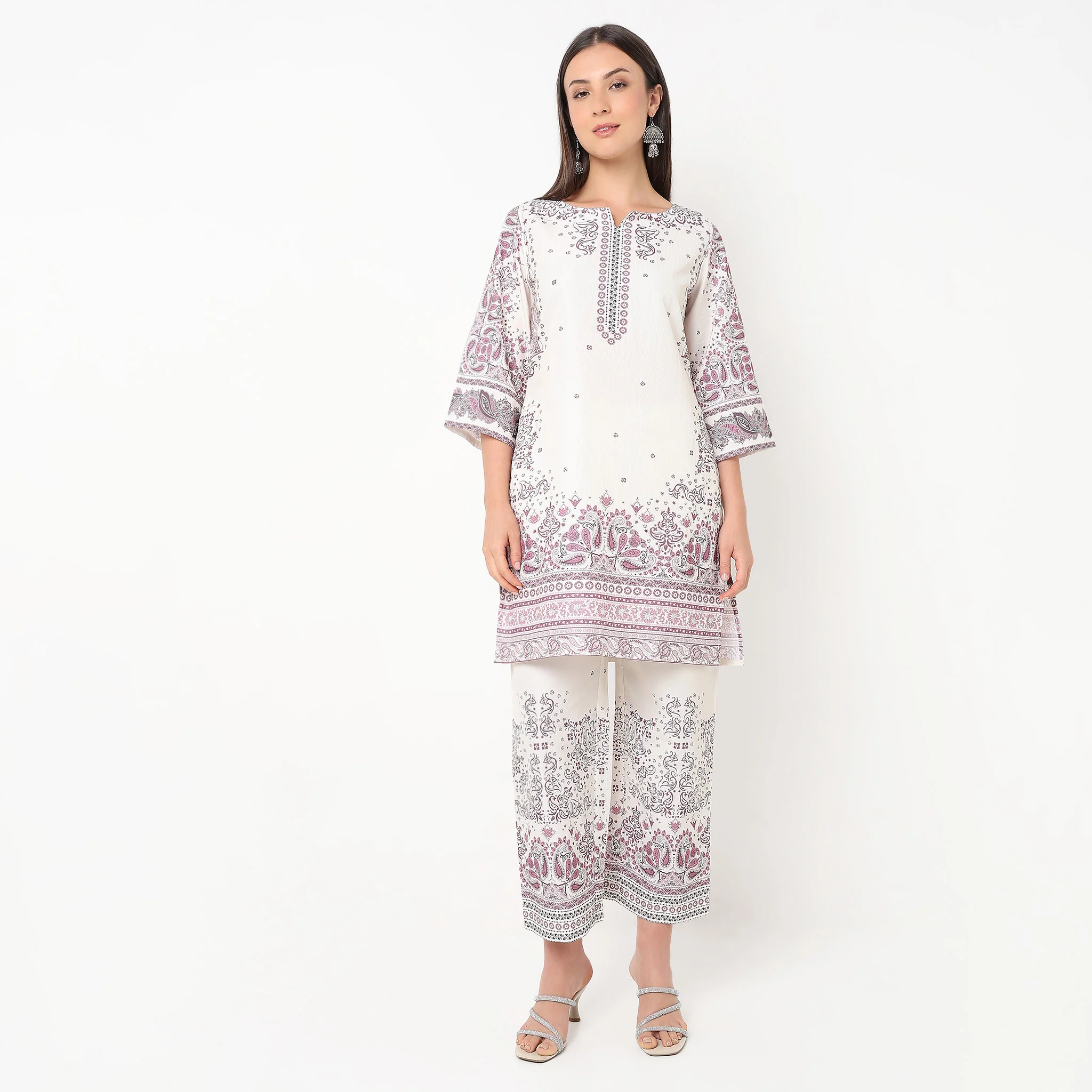 Digital Printed Round Neck Kurta Set - Image 4