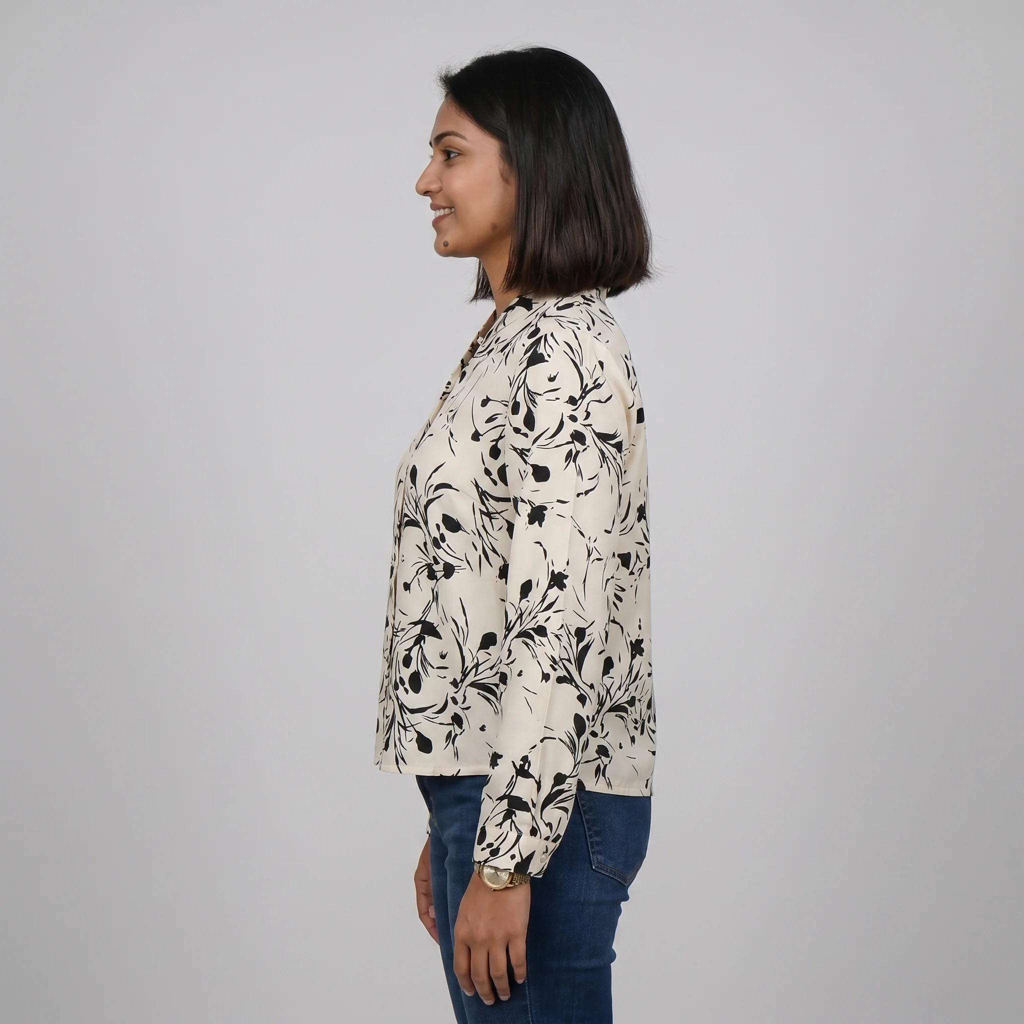 Digital Printed V-Neck Top - Image 2