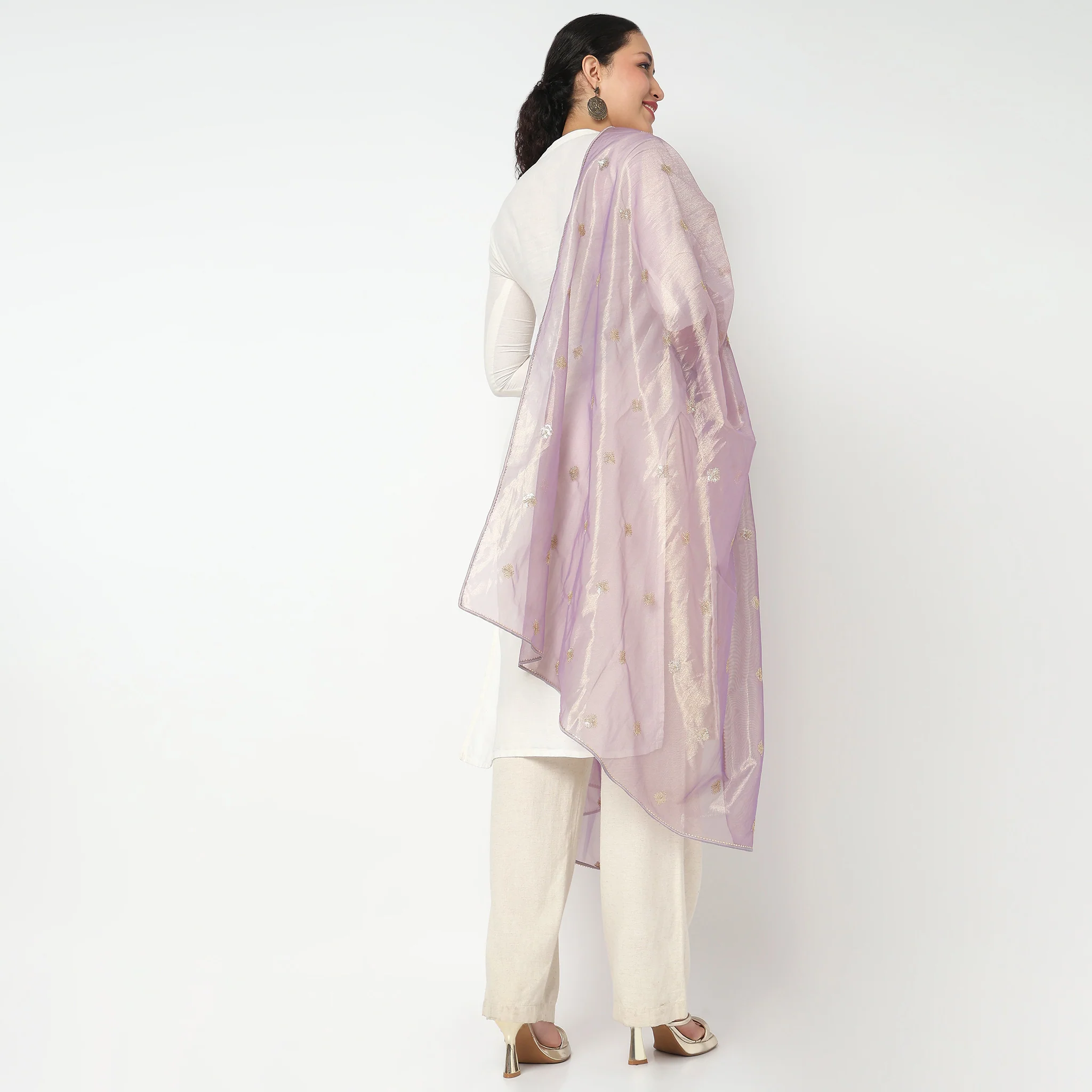 Embellished Poly Silk Dupatta - Image 2