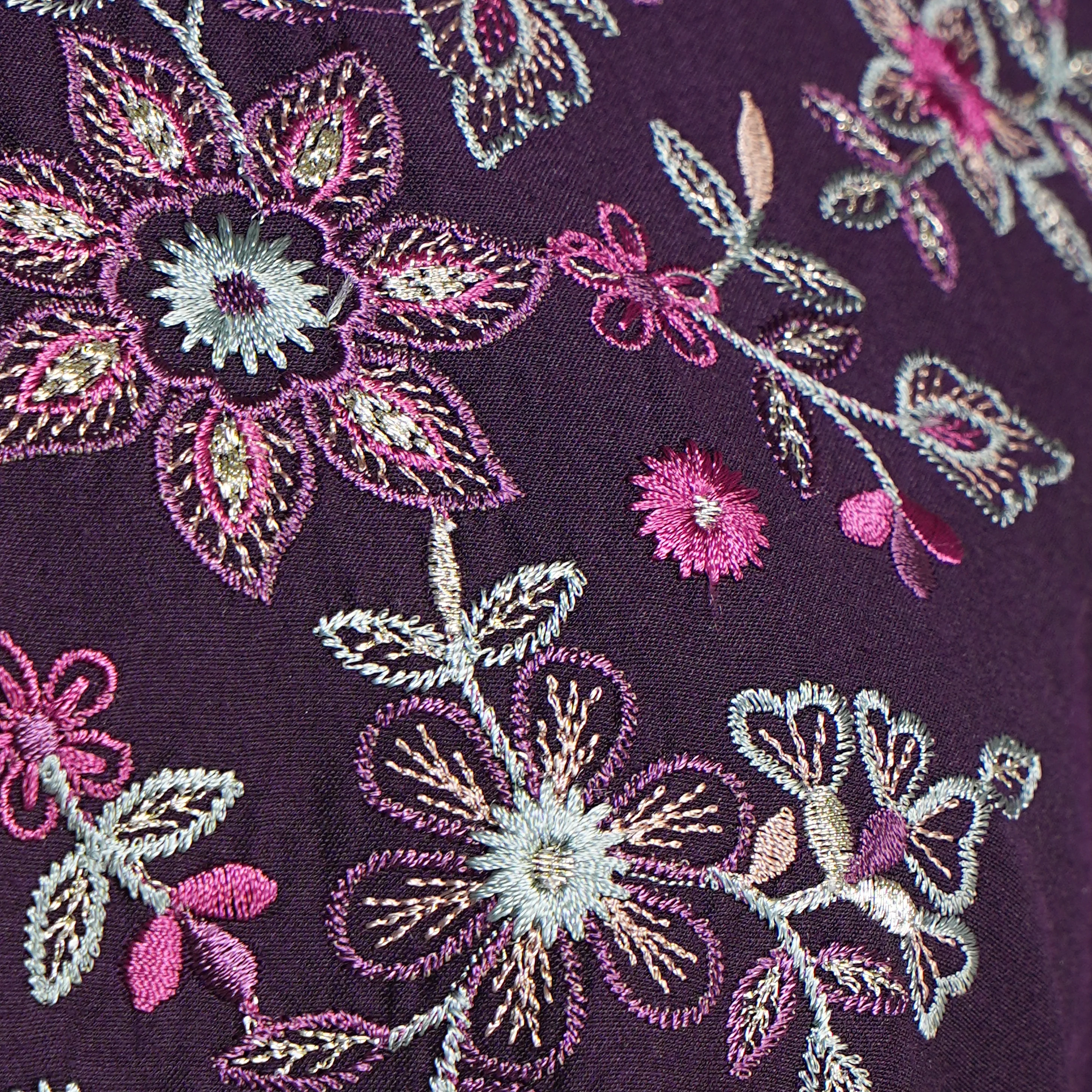 Embroidered A-Line Kurta with Pant Set - Image 4