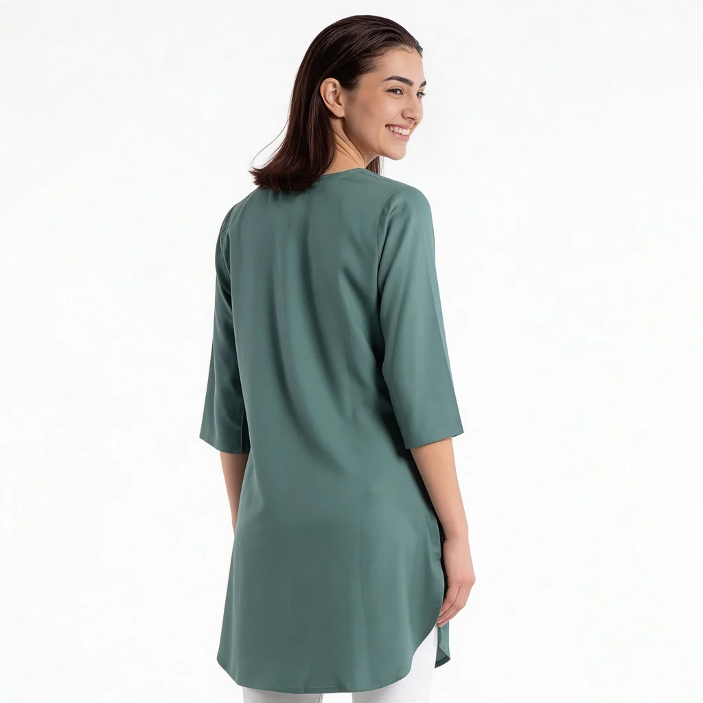 Embroidered A-Line Straight Kurta - Image 3