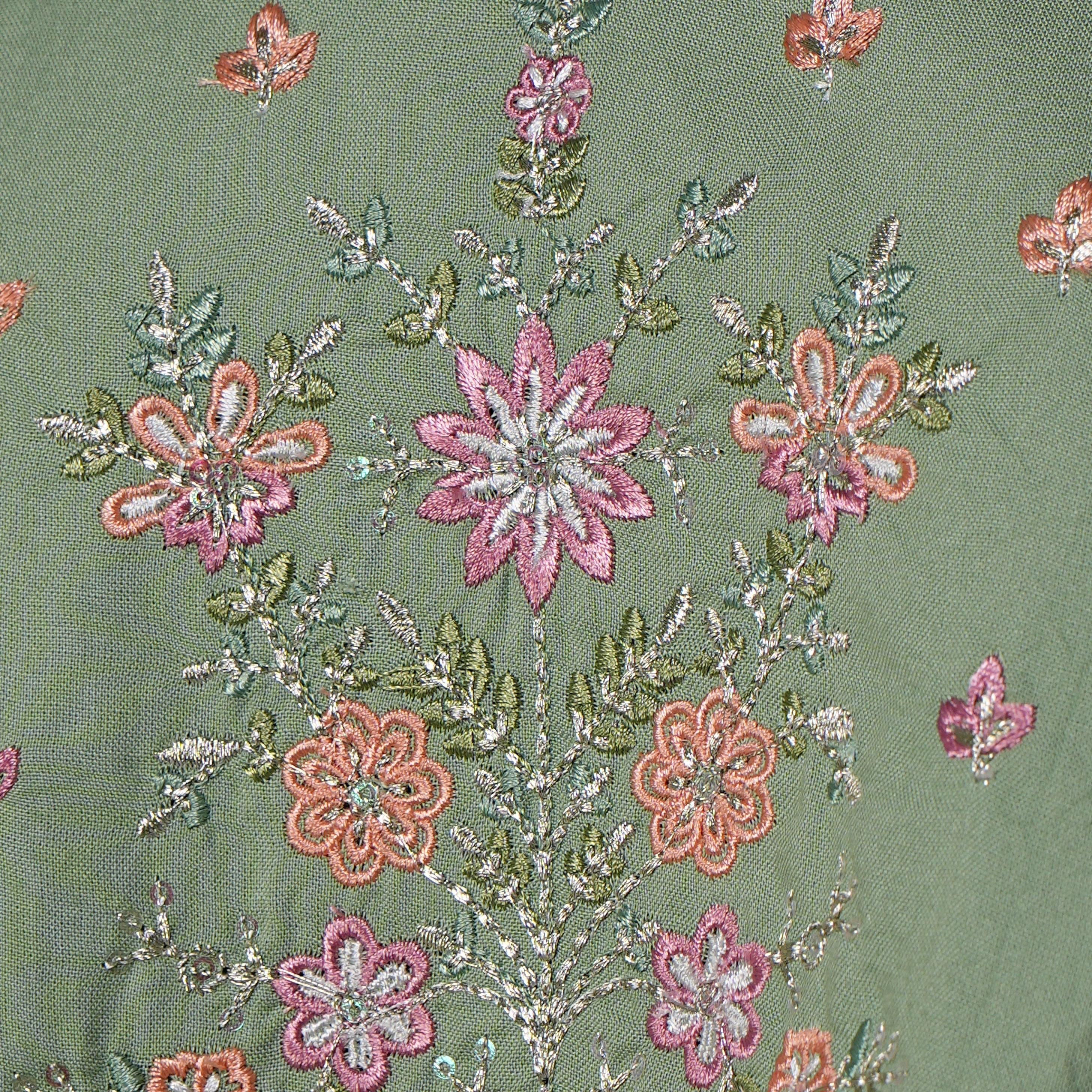 Embroidered Flared Short Kurta - Image 4