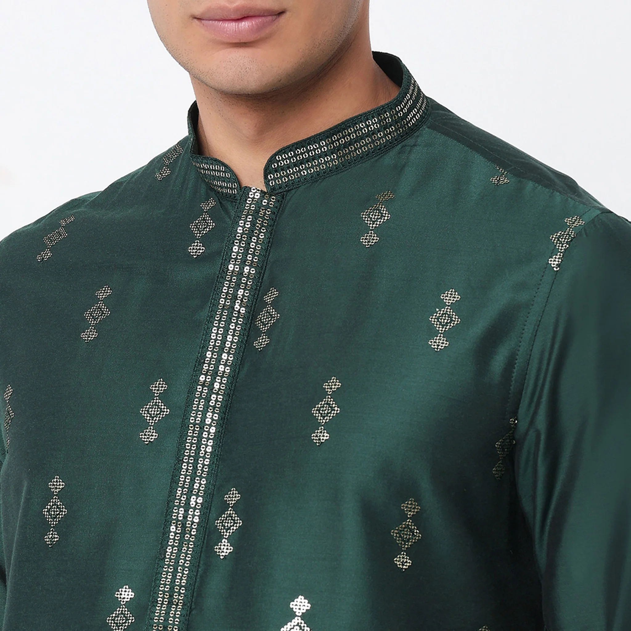 Embroidered Long Kurta - Image 4