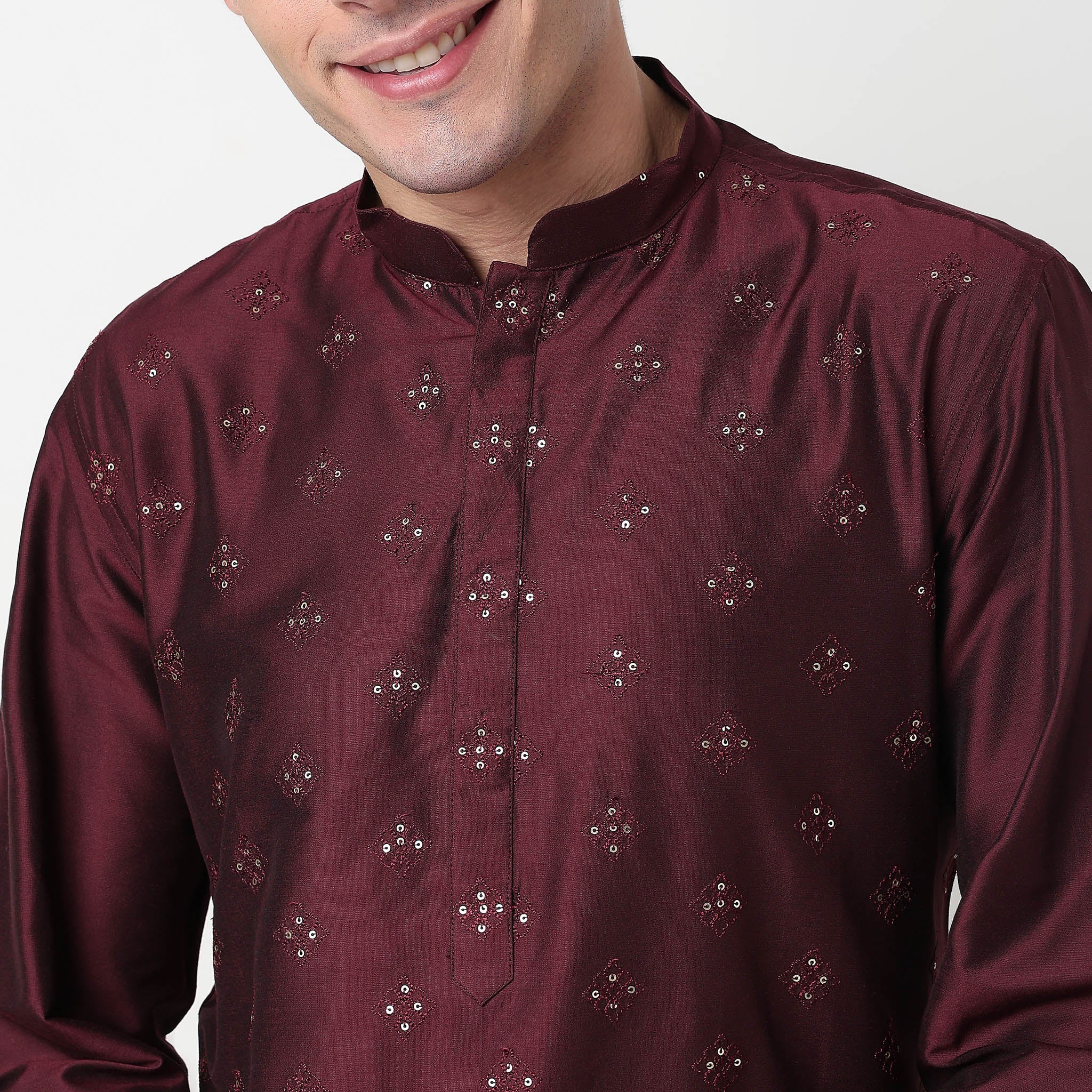 All Over Embroidered Long Kurta - Image 9