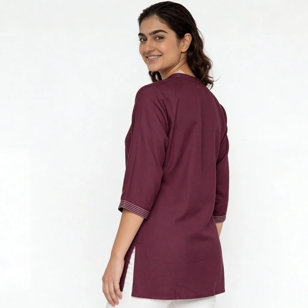 Embroidered Short Kurta - Image 3