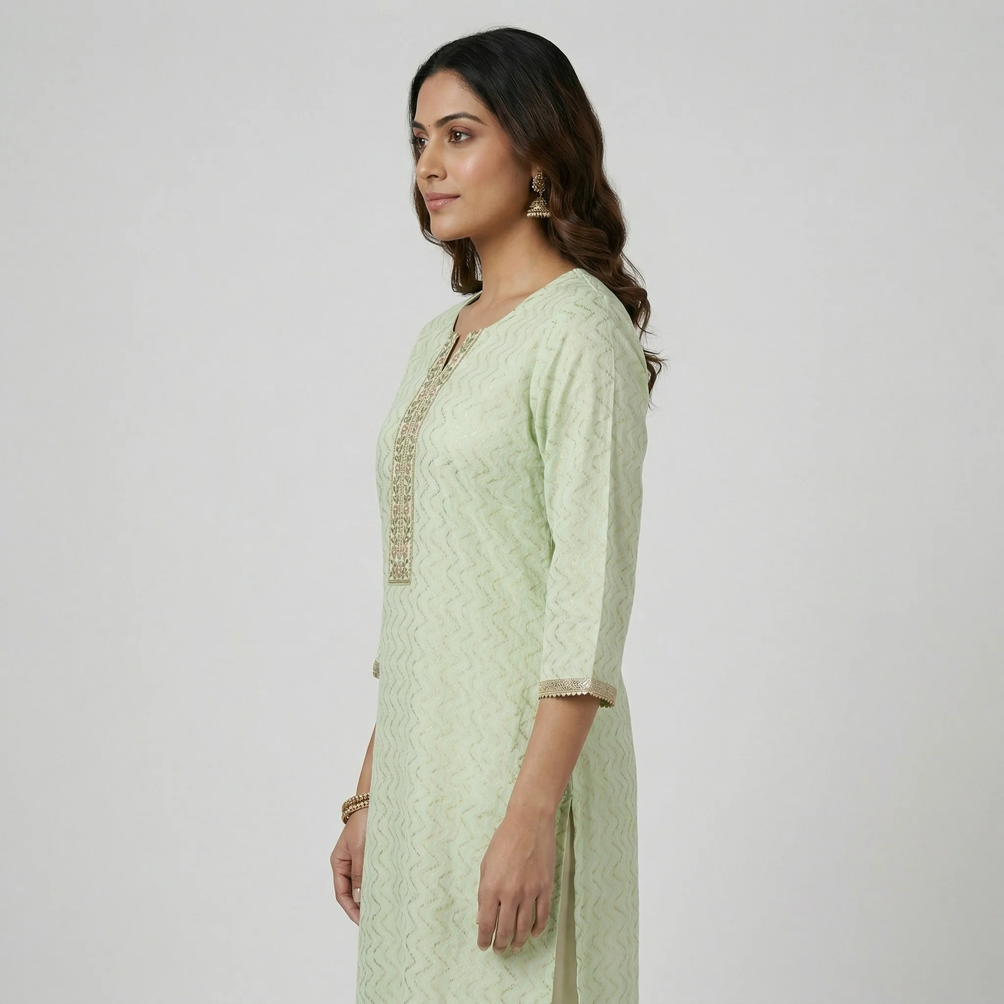 Embroidered Straight Kurta - Image 2