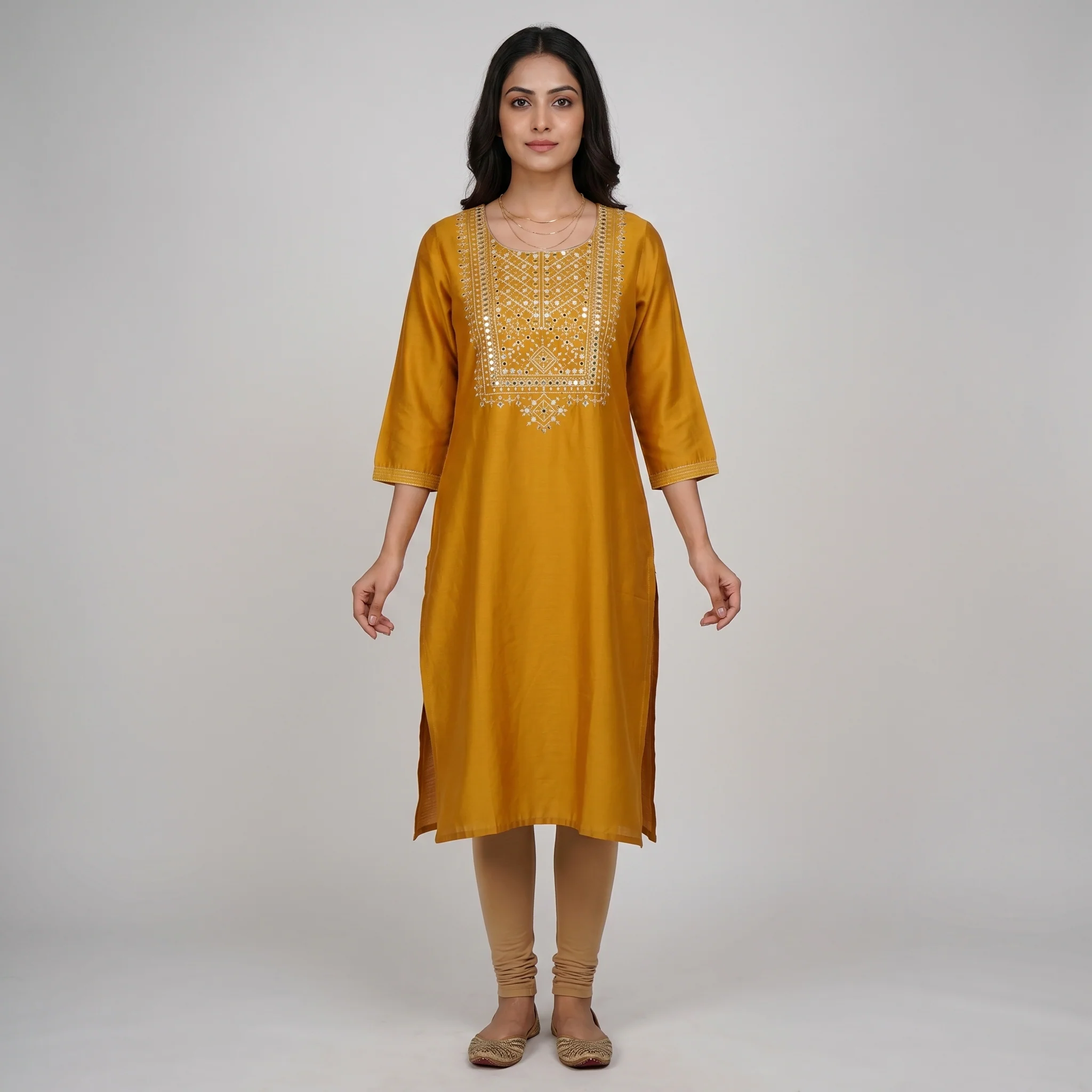Embroidered Straight Kurta