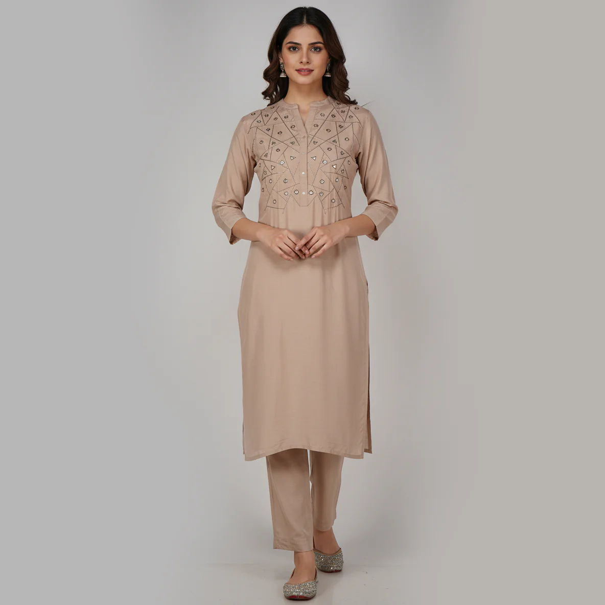 Embroidered Straight Kurta
