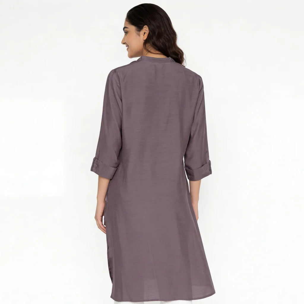 Embroidered Straight Kurta - Image 3