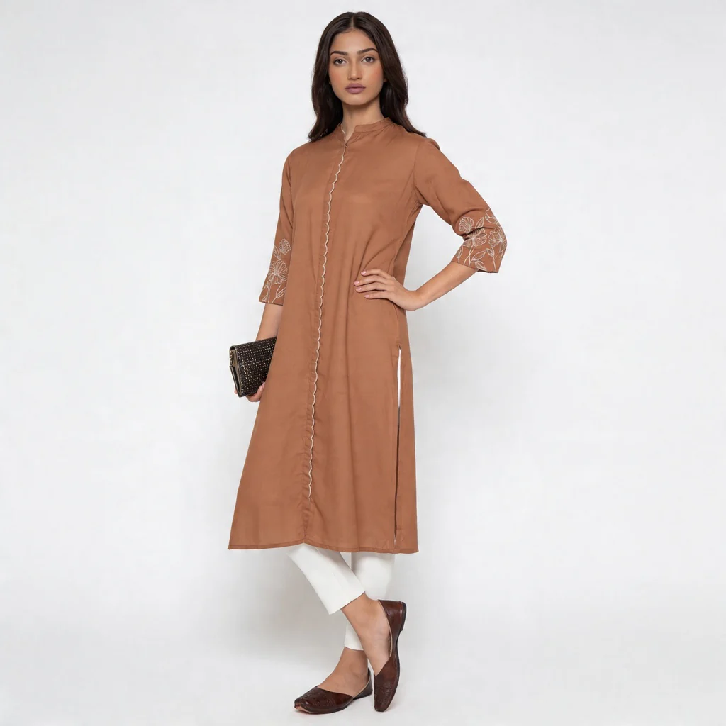 Embroidered Straight Kurta