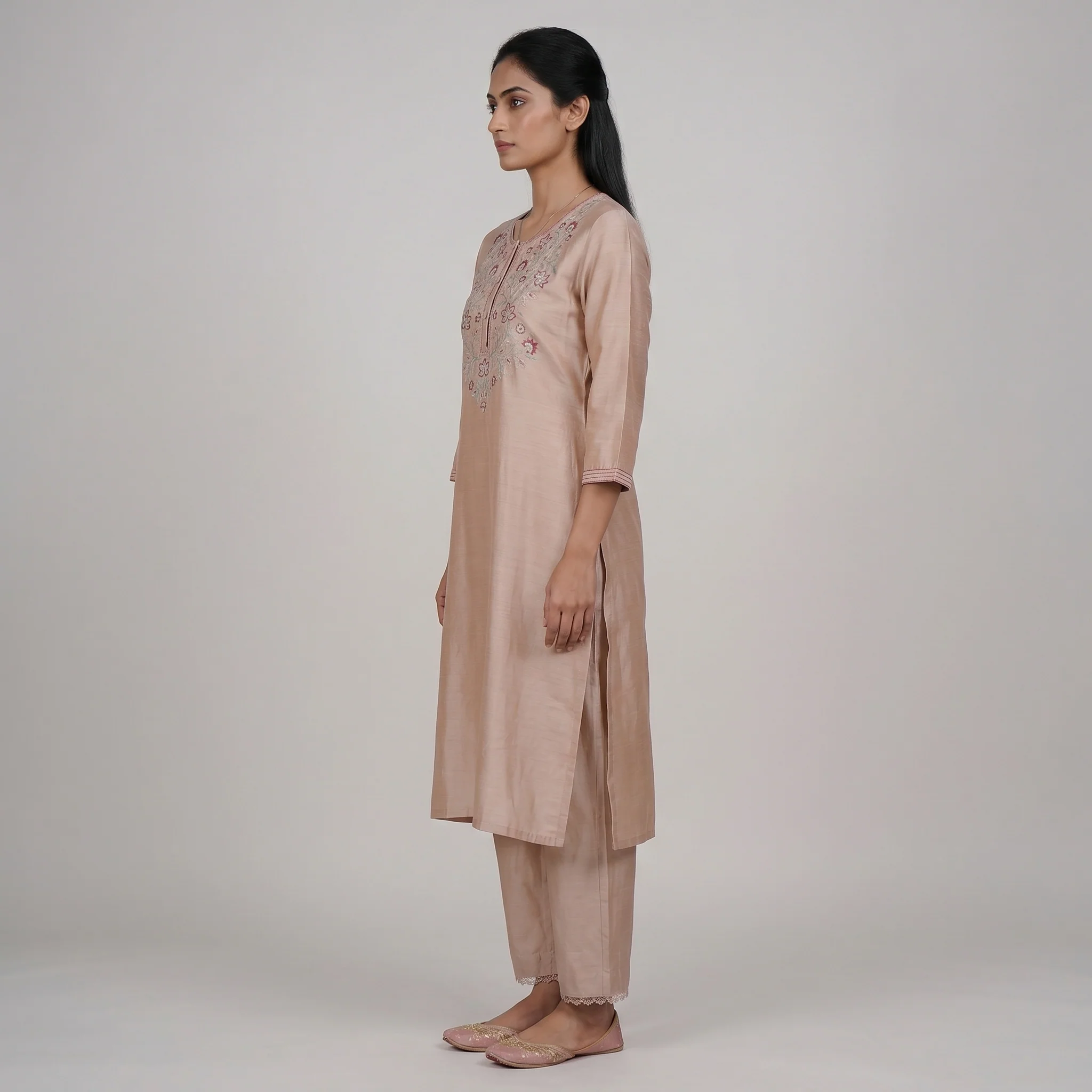 Embroidered Straight Kurta - Image 2