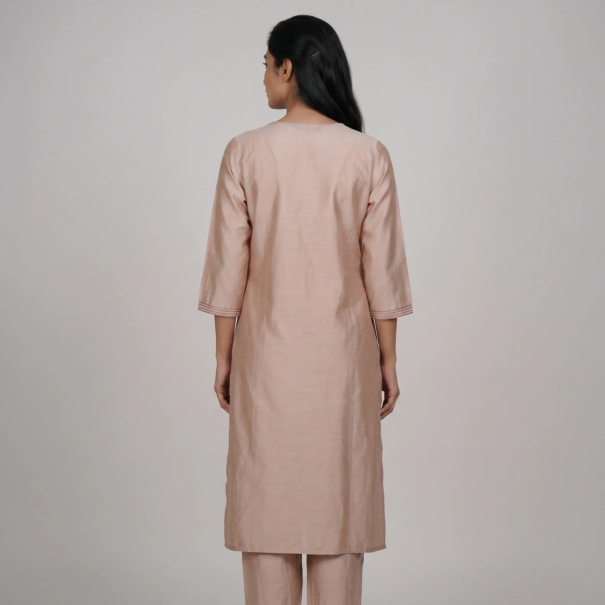 Embroidered Straight Kurta - Image 3