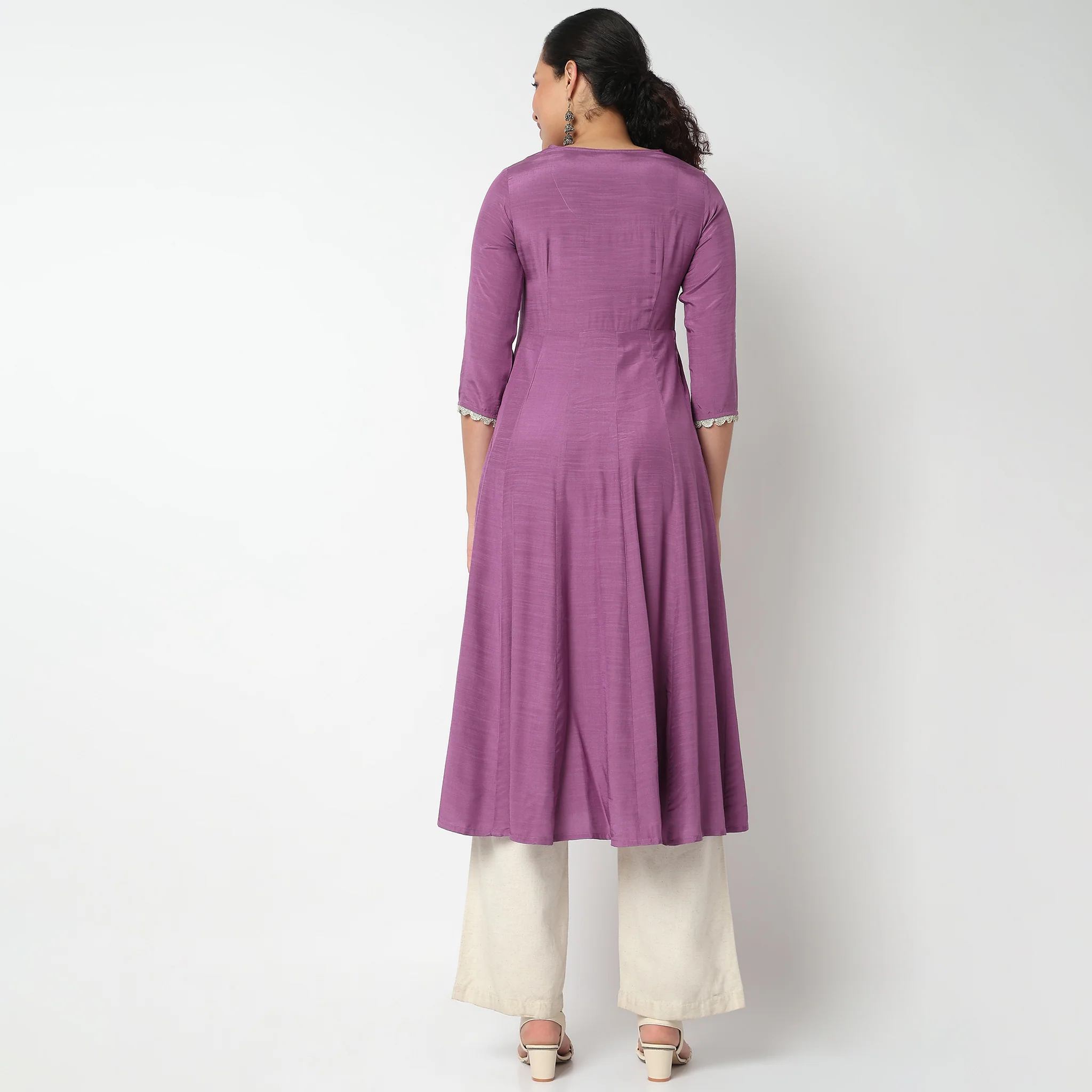 Embroidered Yoke Kurta - Image 3