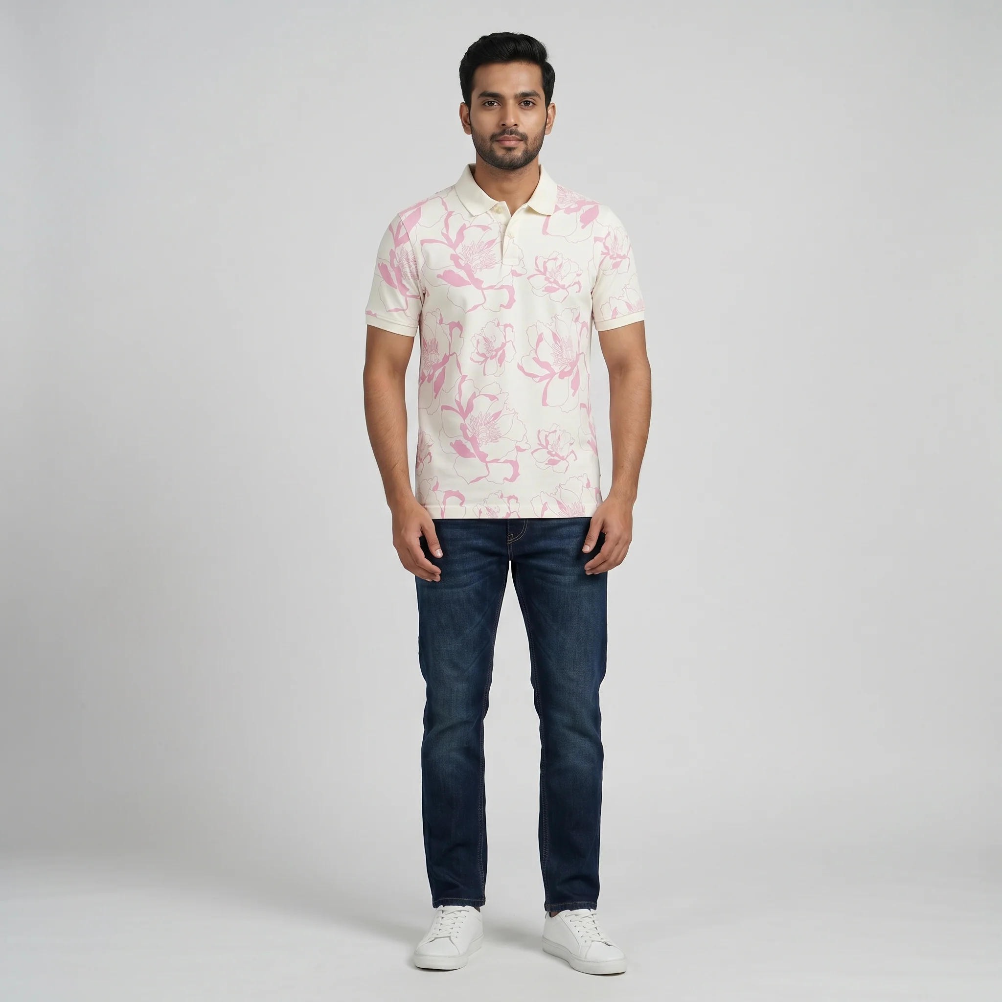 Printed Impression Polo T-Shirt
