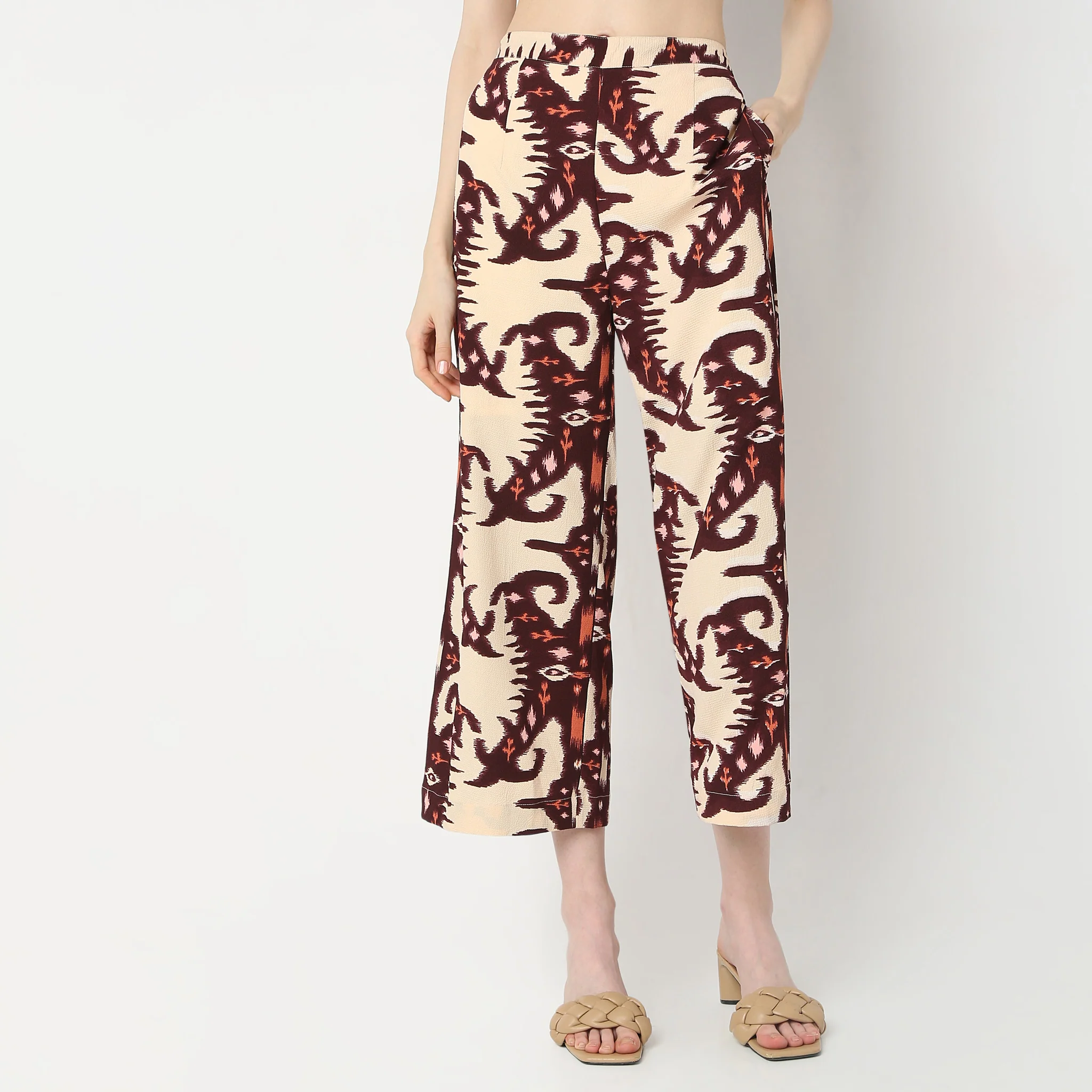 Flare Fit Ankle Length Culottes - Image 2
