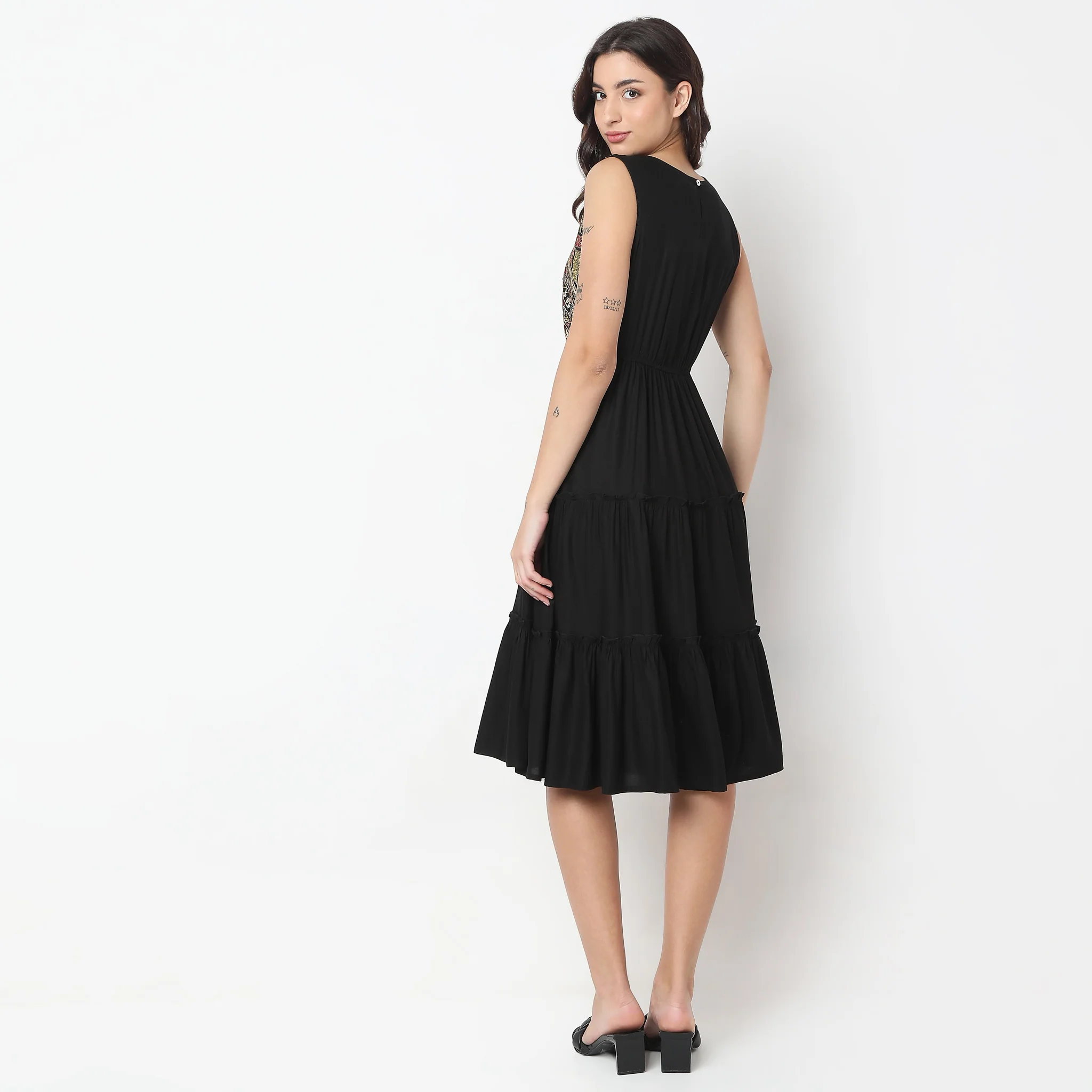 Flare Fit Embellished Dress - Image 3