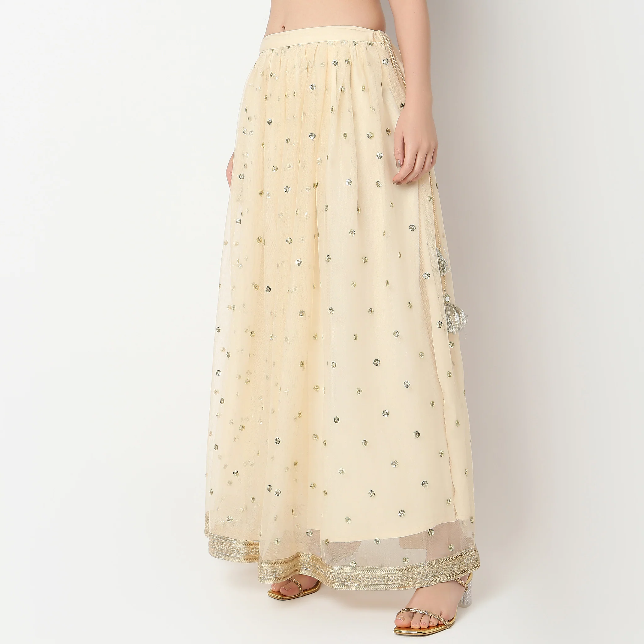 Flare Fit Embellished Skirt - Image 5