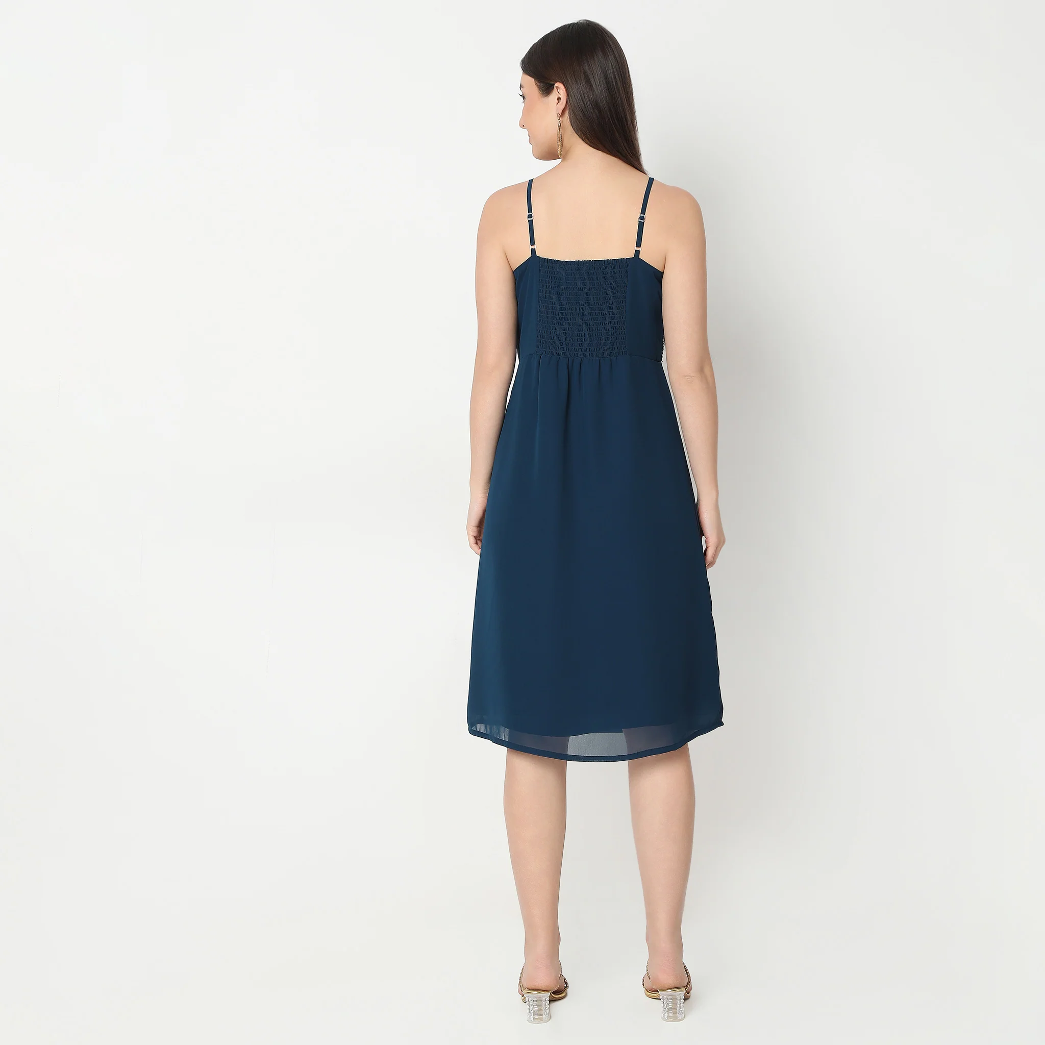 Flare Fit Embroidered Dress - Image 3