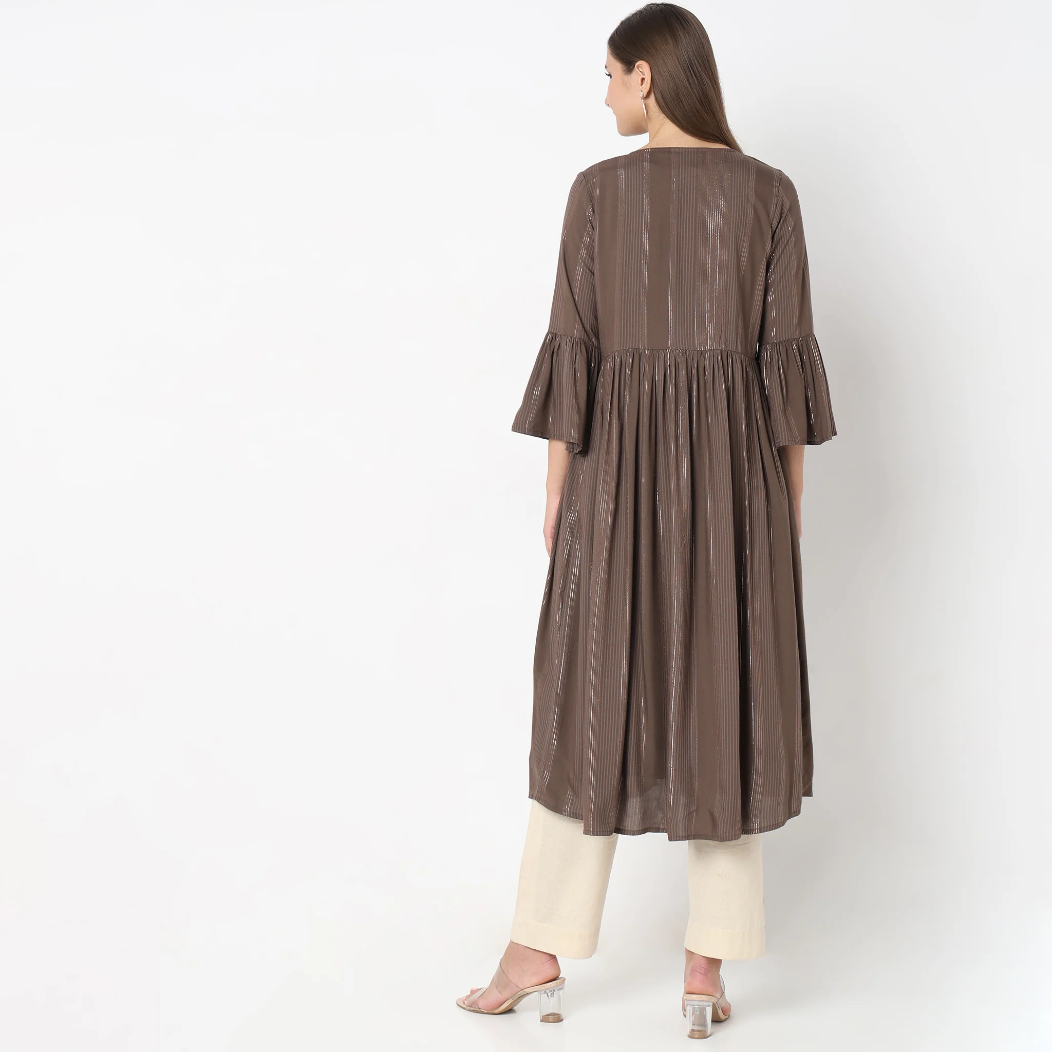 Flare Fit Embroidered Dress - Image 3