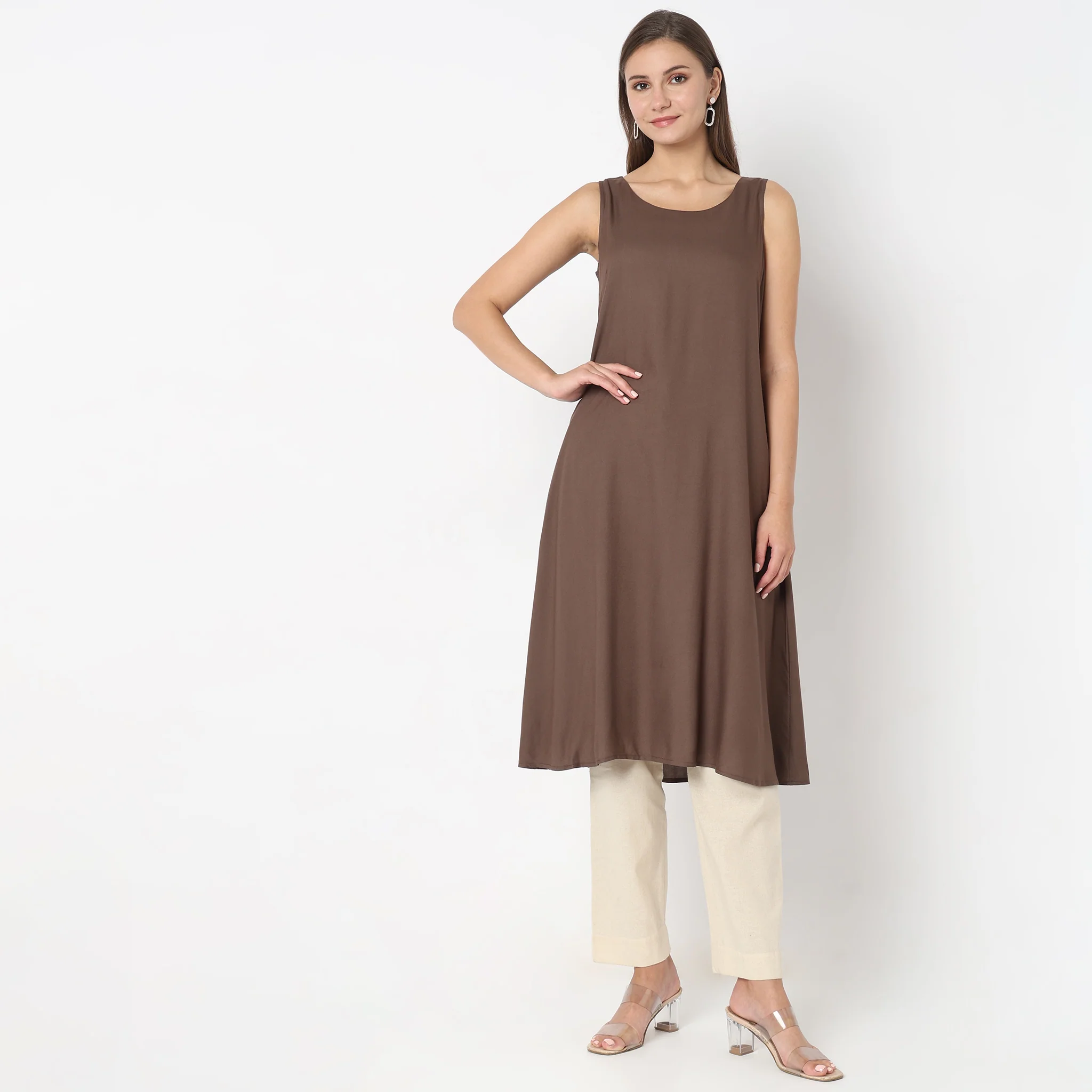 Flare Fit Embroidered Dress - Image 5