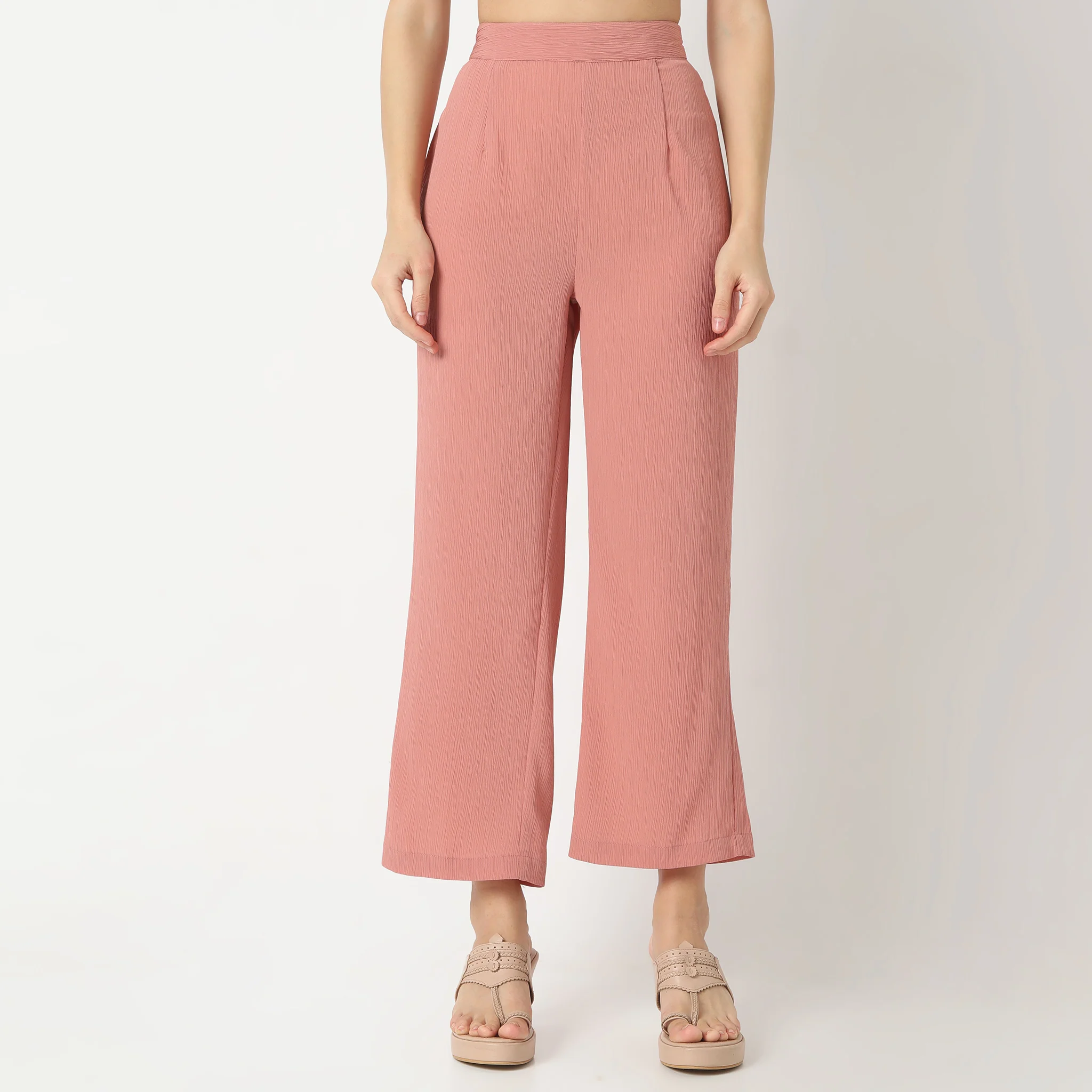 Flare Fit Embroidered V-Neck Slip And Kurta With Pant Set - Image 6