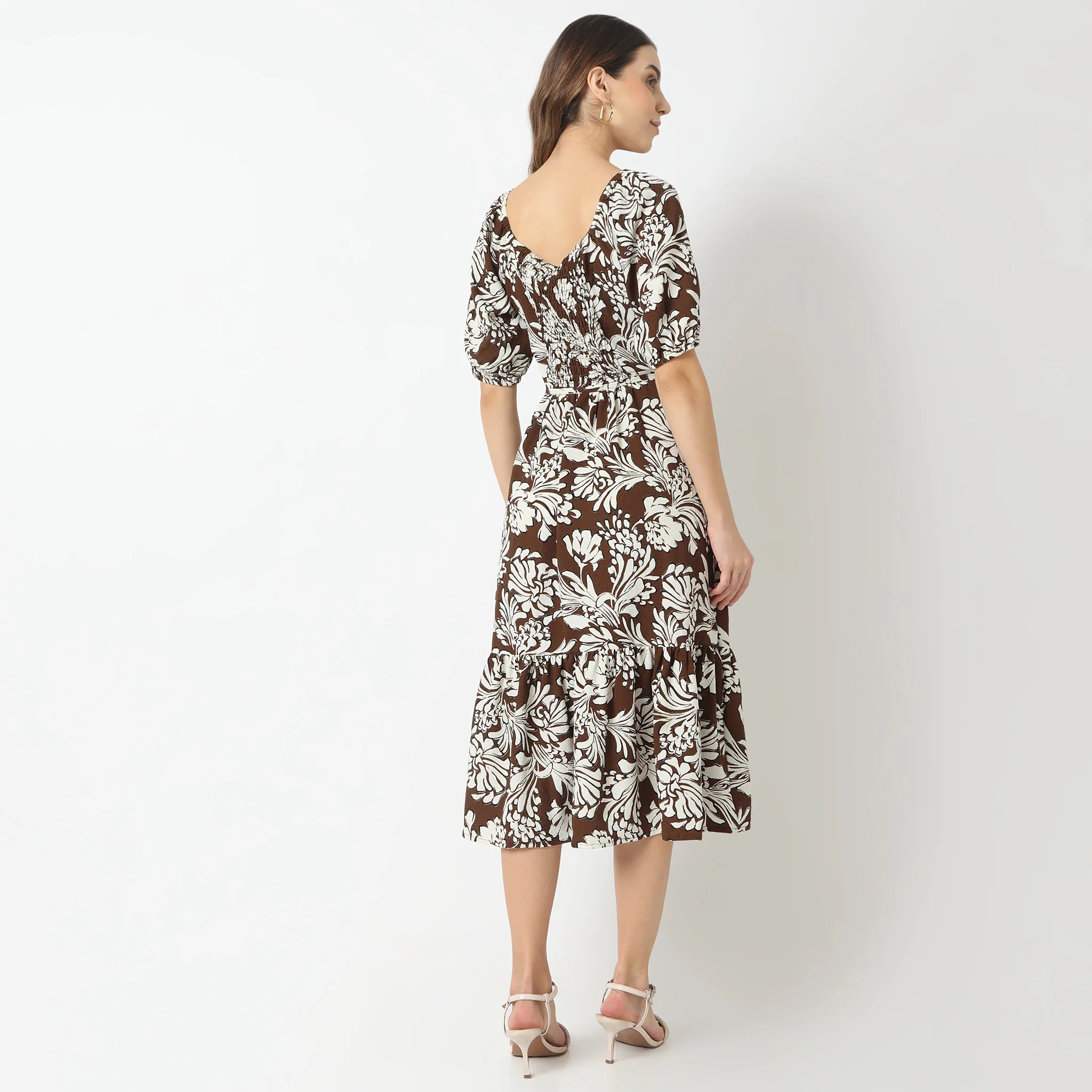 Flare Fit Floral Dress - Image 13