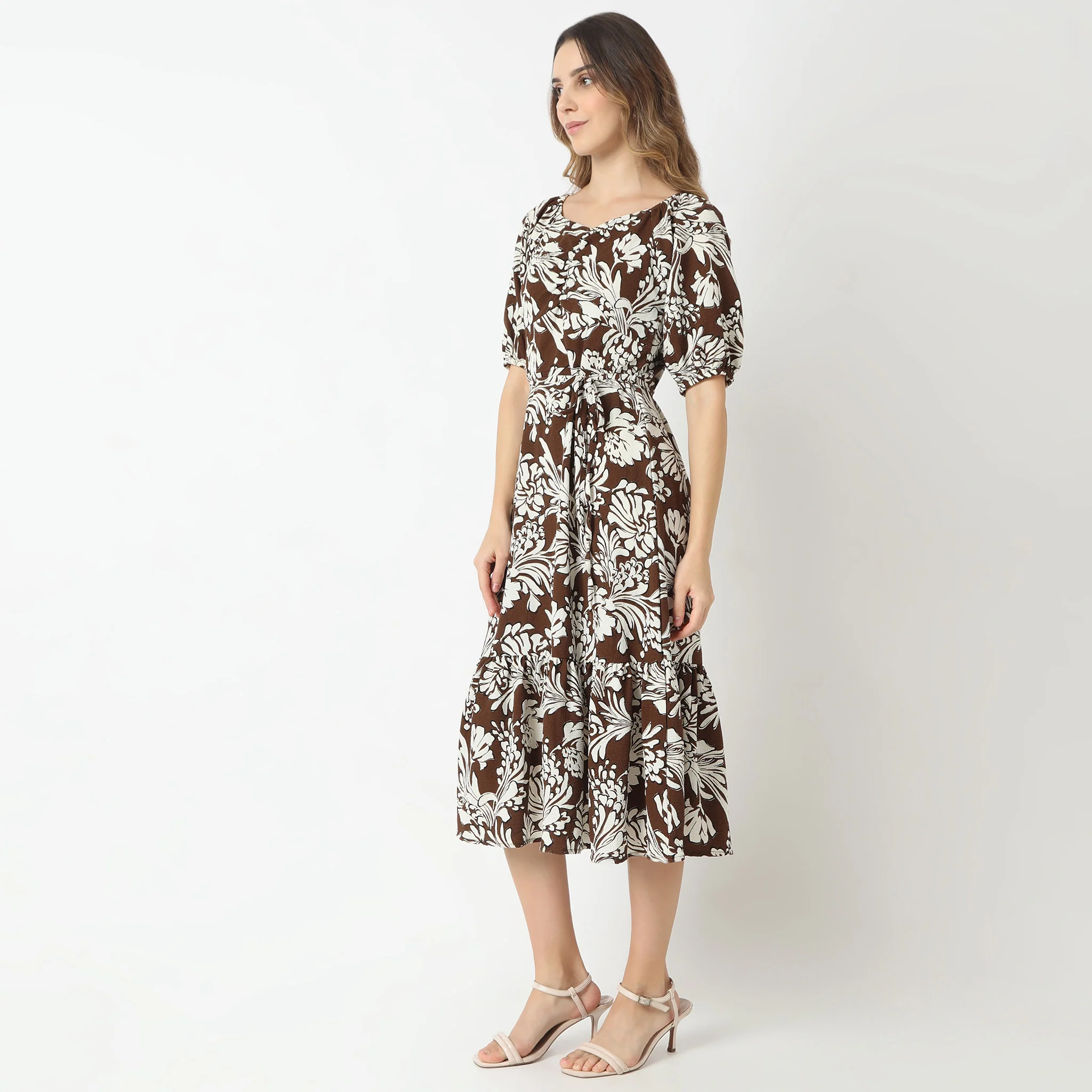 Flare Fit Floral Dress - Image 15