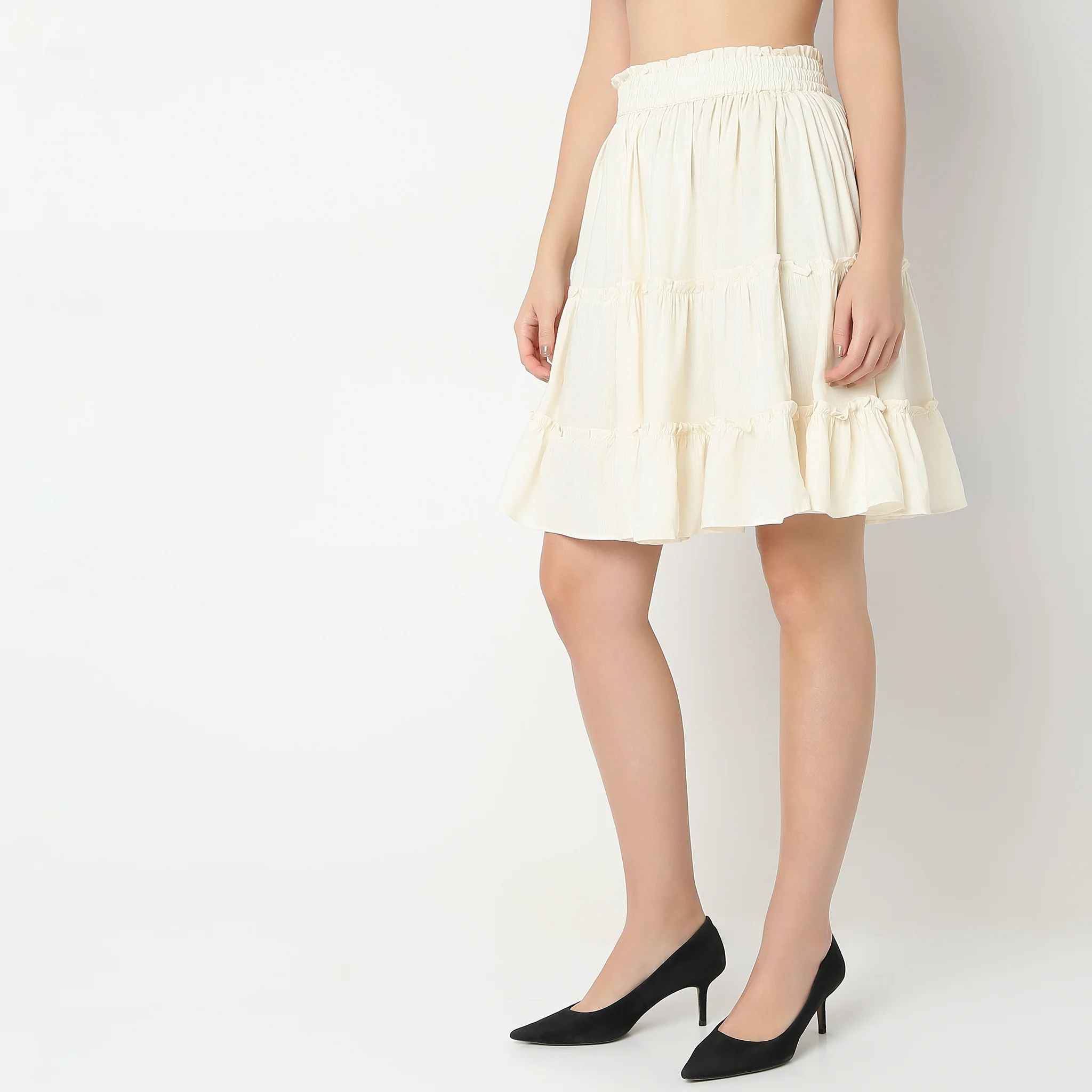 Flare Fit High Rise Skirt - Image 5