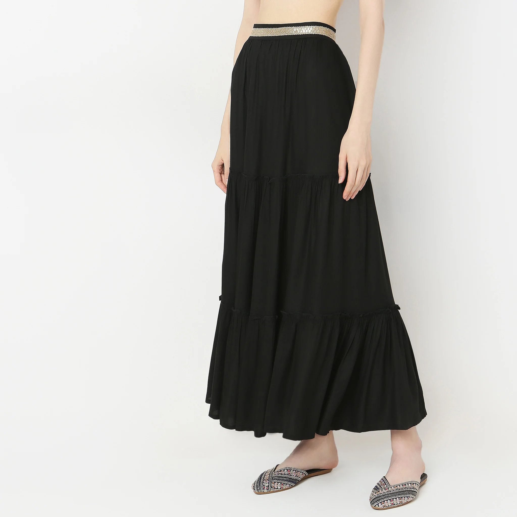 Flare Fit High Rise Skirt - Image 5