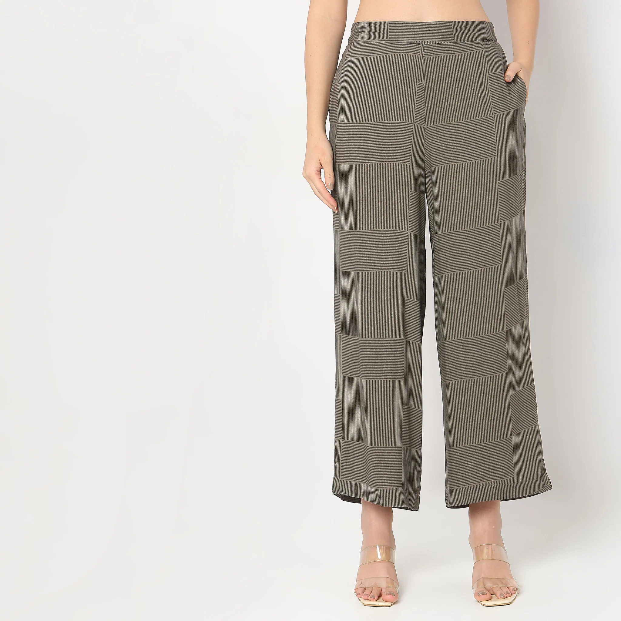 Flare Fit Mid Rise Pants - Image 2