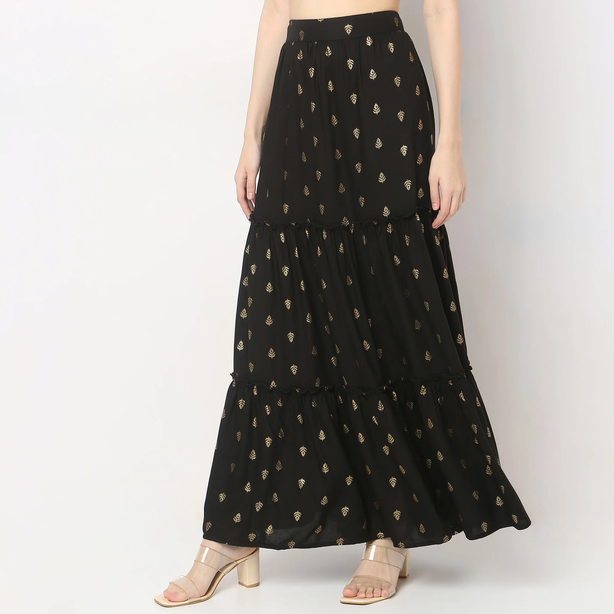Flare Fit Mid Rise Skirt - Image 5