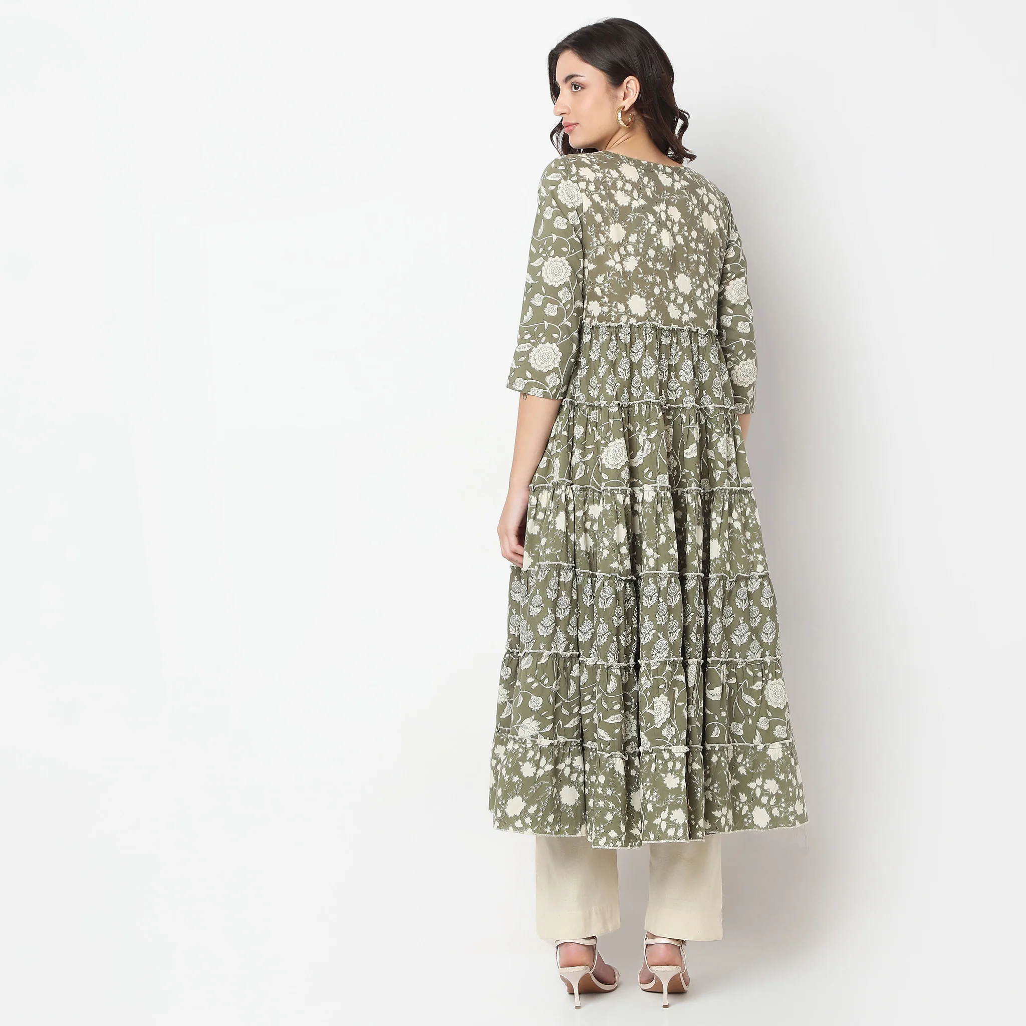 Flare Fit Printed A-Line Kurta - Image 3