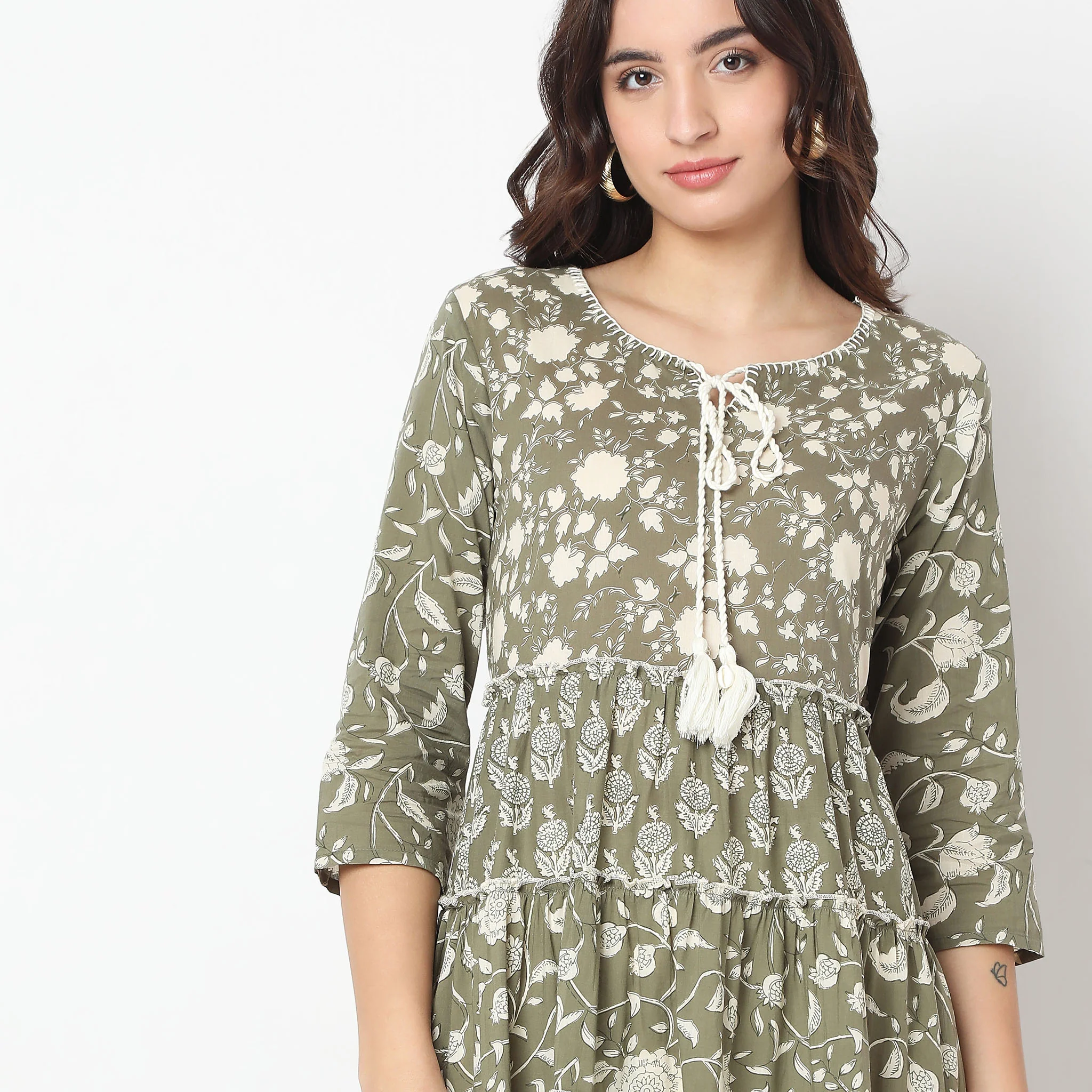 Flare Fit Printed A-Line Kurta - Image 4