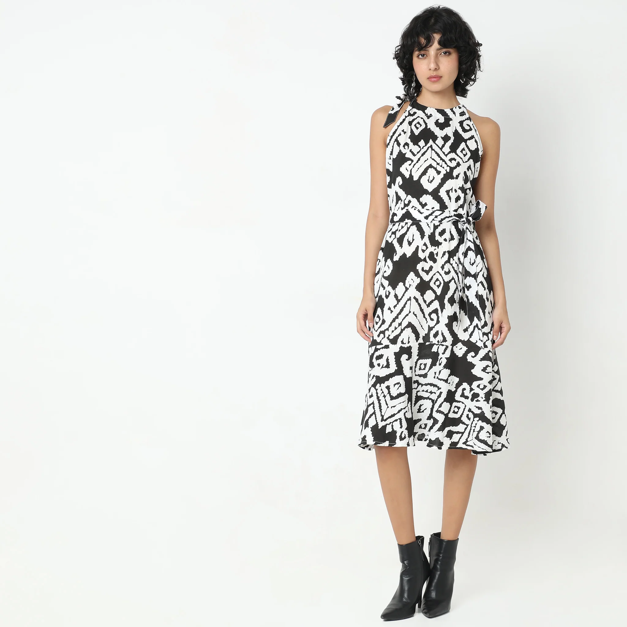 Flare Fit Printed Dress - Image 2