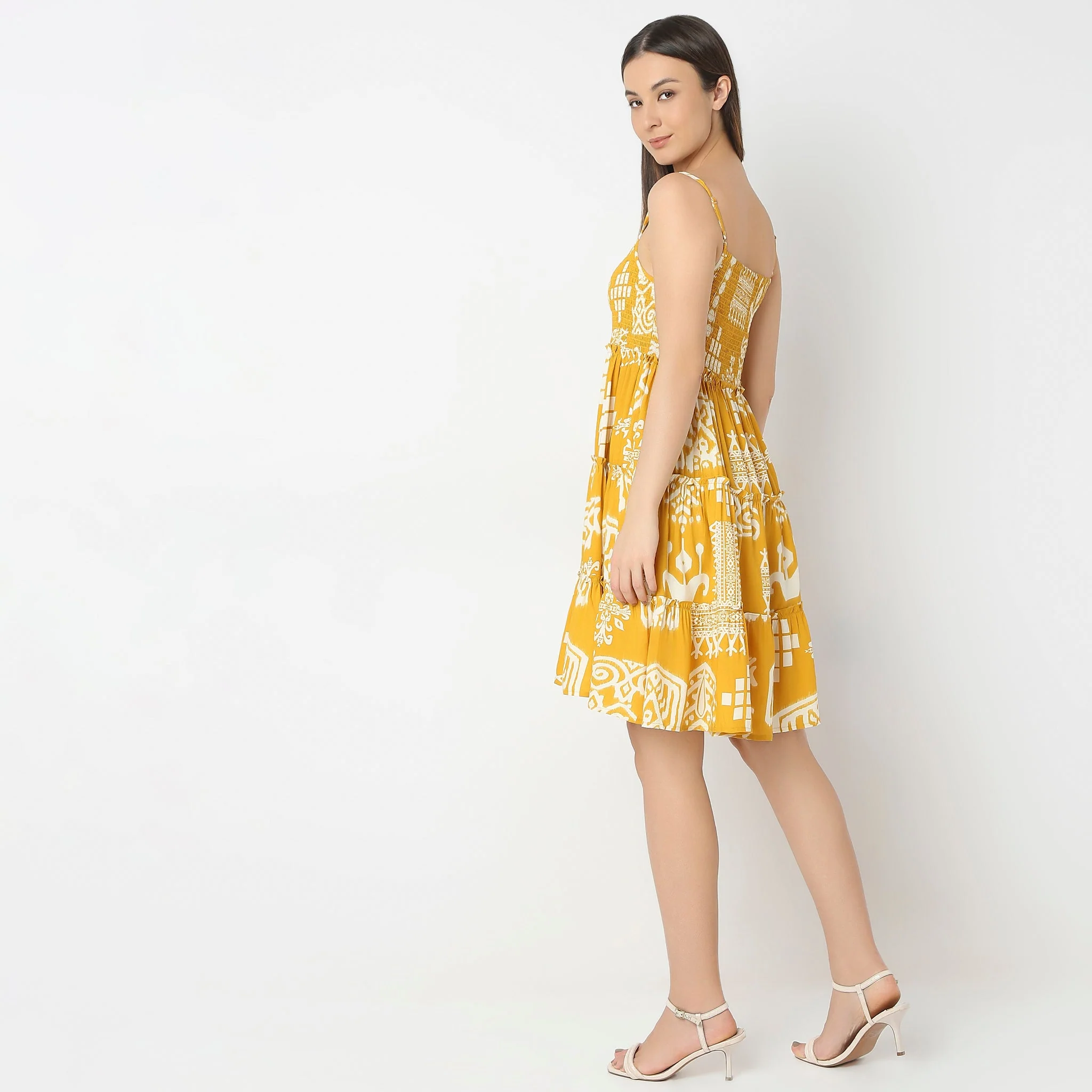 Flare Fit Printed Dress - Image 3