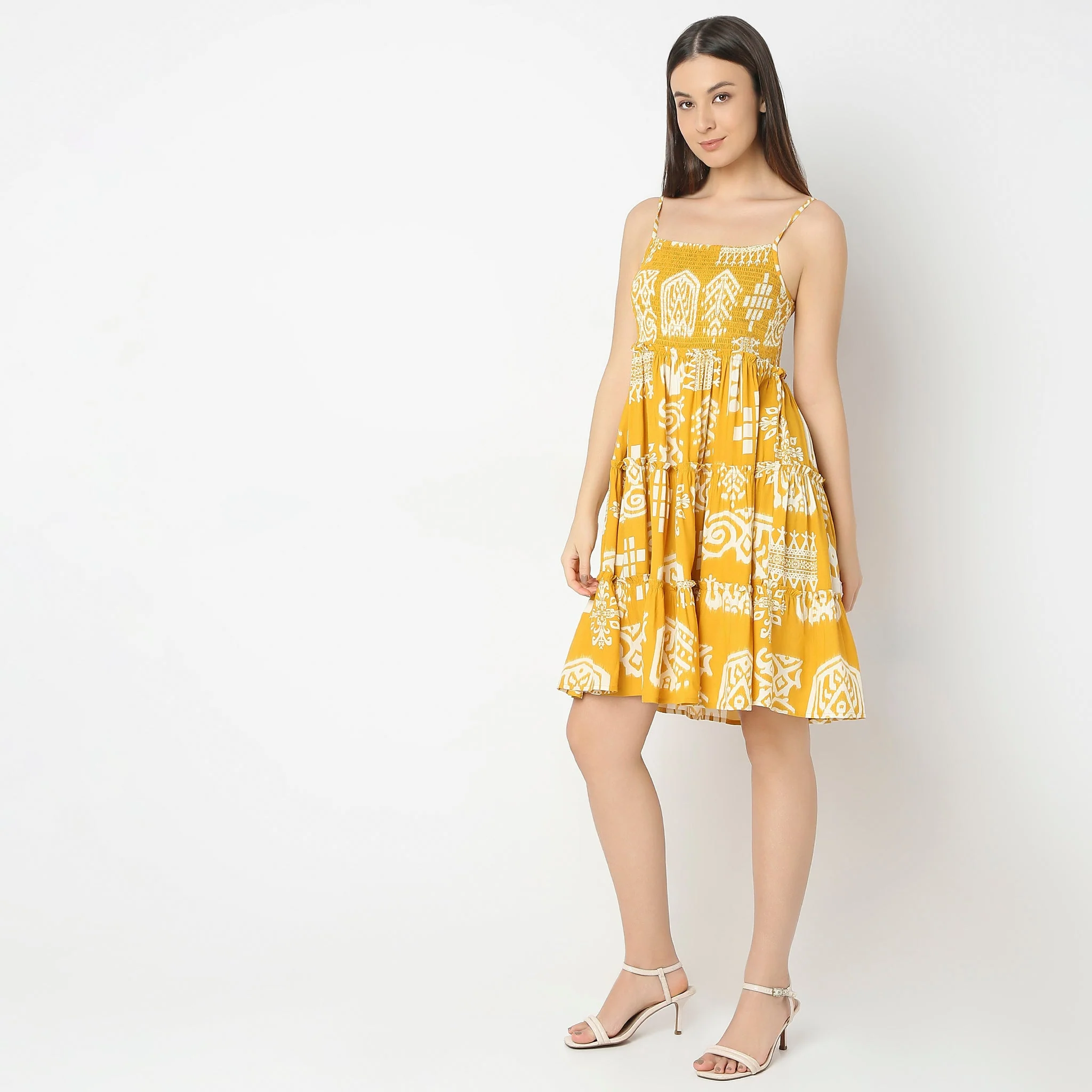 Flare Fit Printed Dress - Image 5