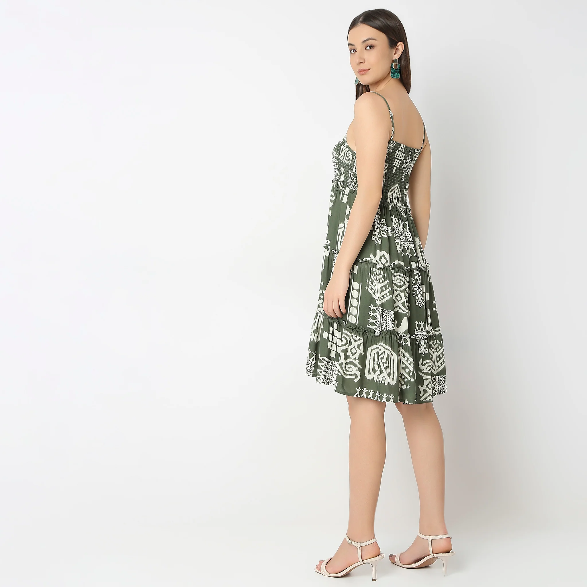 Flare Fit Printed Dress - Image 8