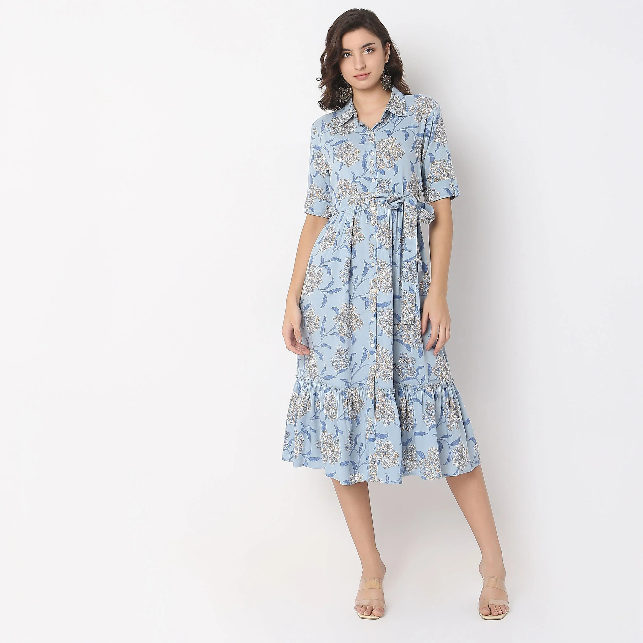 Flare Fit Printed Dress - Image 2
