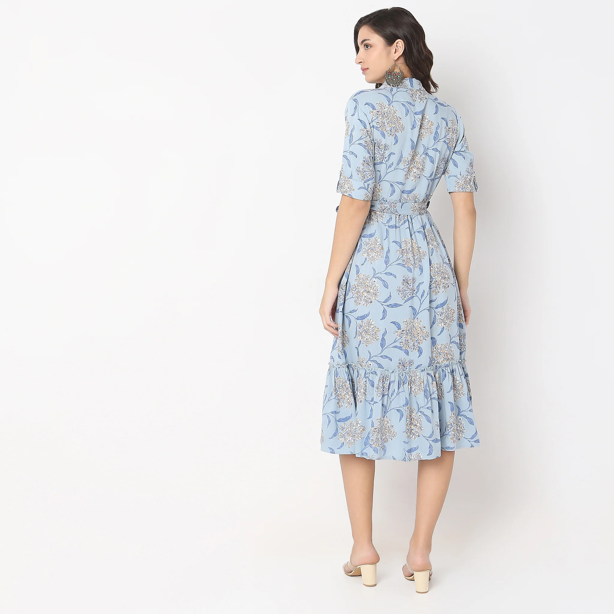 Flare Fit Printed Dress - Image 3