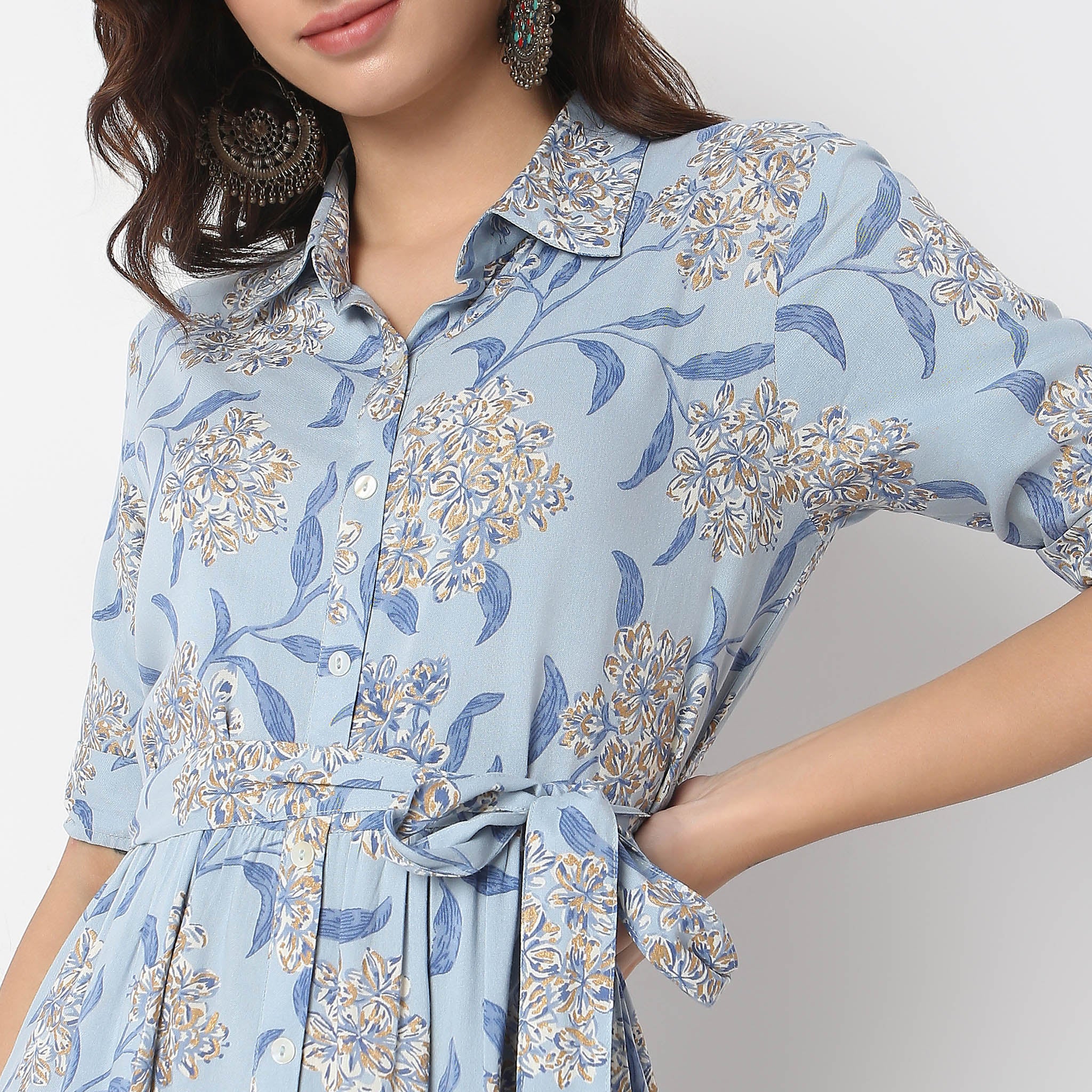Flare Fit Printed Dress - Image 4