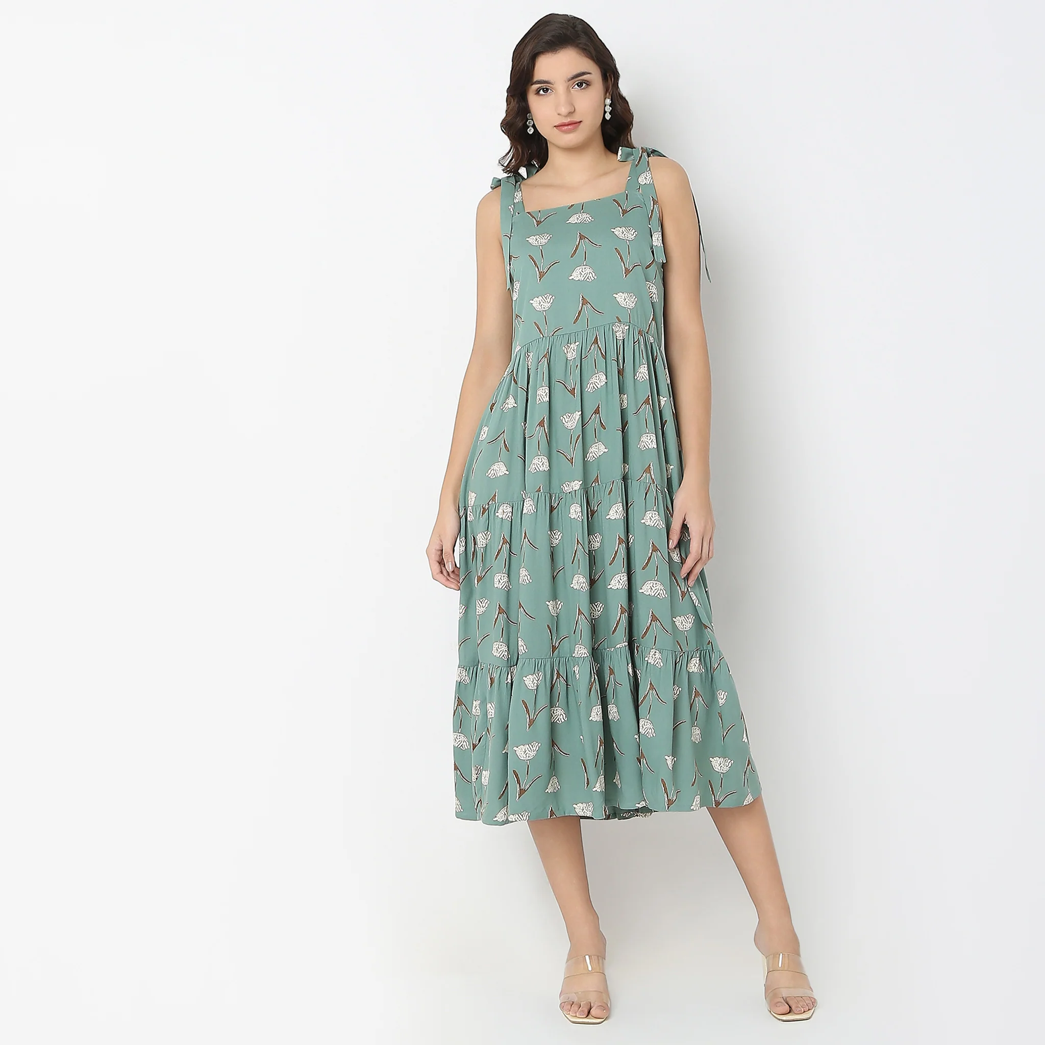 Flare Fit Printed Dress - Image 2