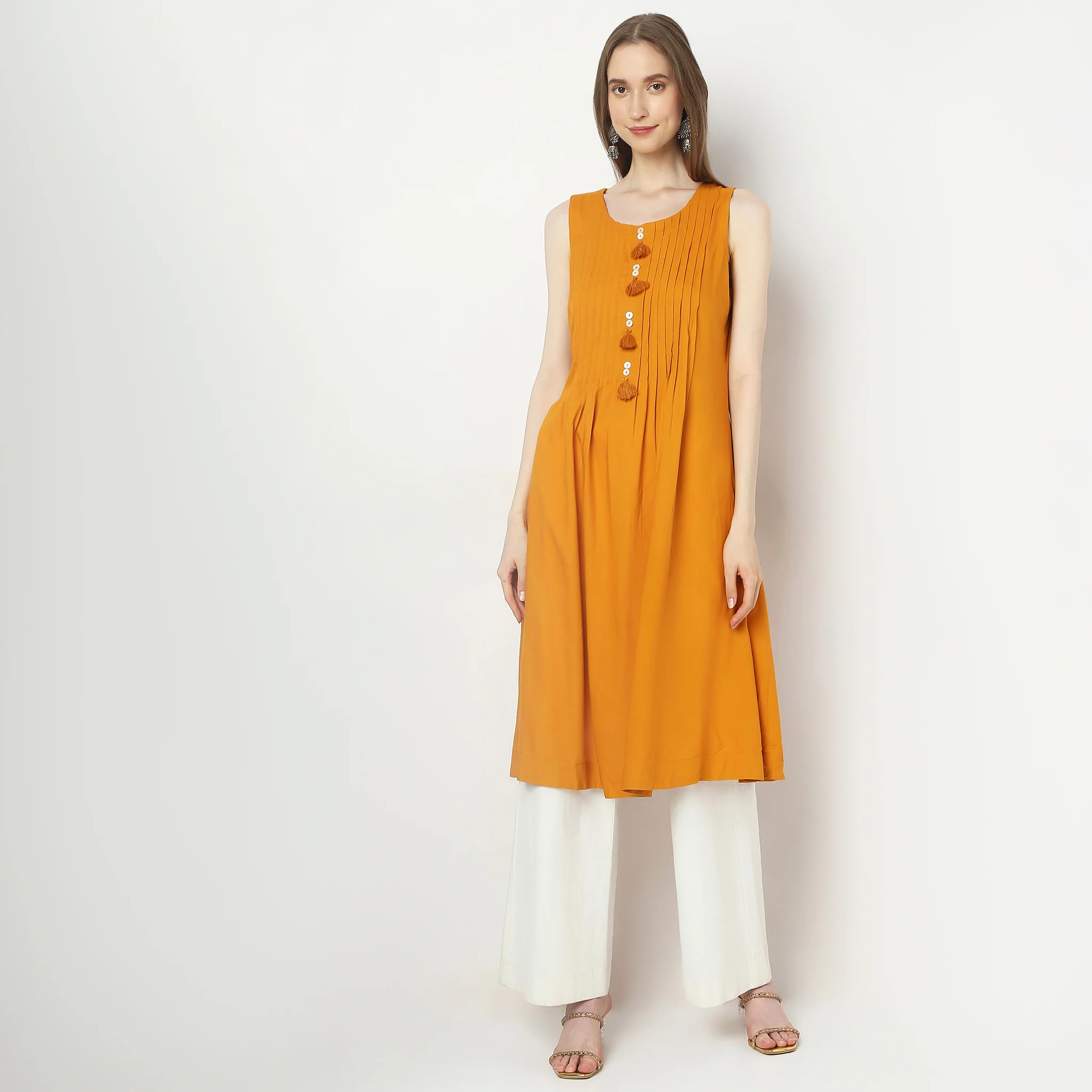 Flare Fit Printed Kurta - Image 2