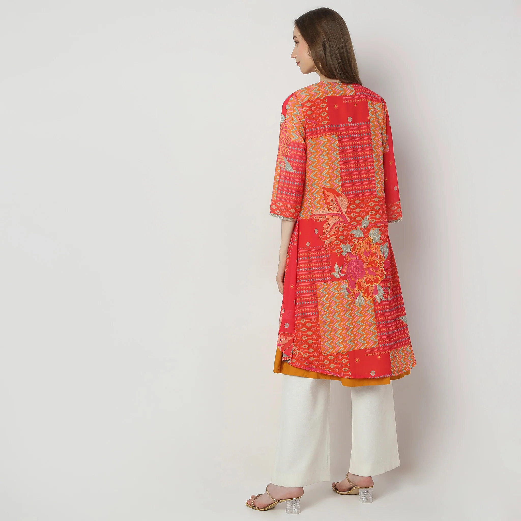 Flare Fit Printed Kurta - Image 3