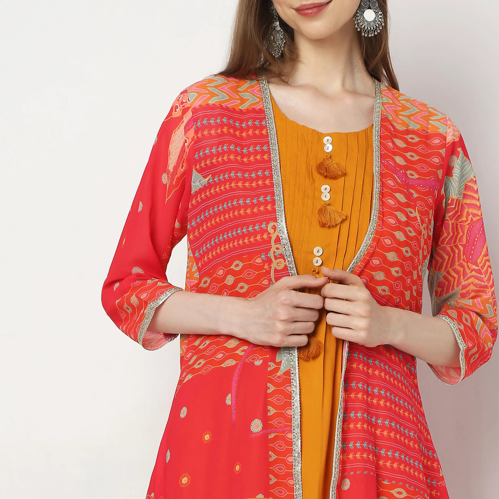 Flare Fit Printed Kurta - Image 4